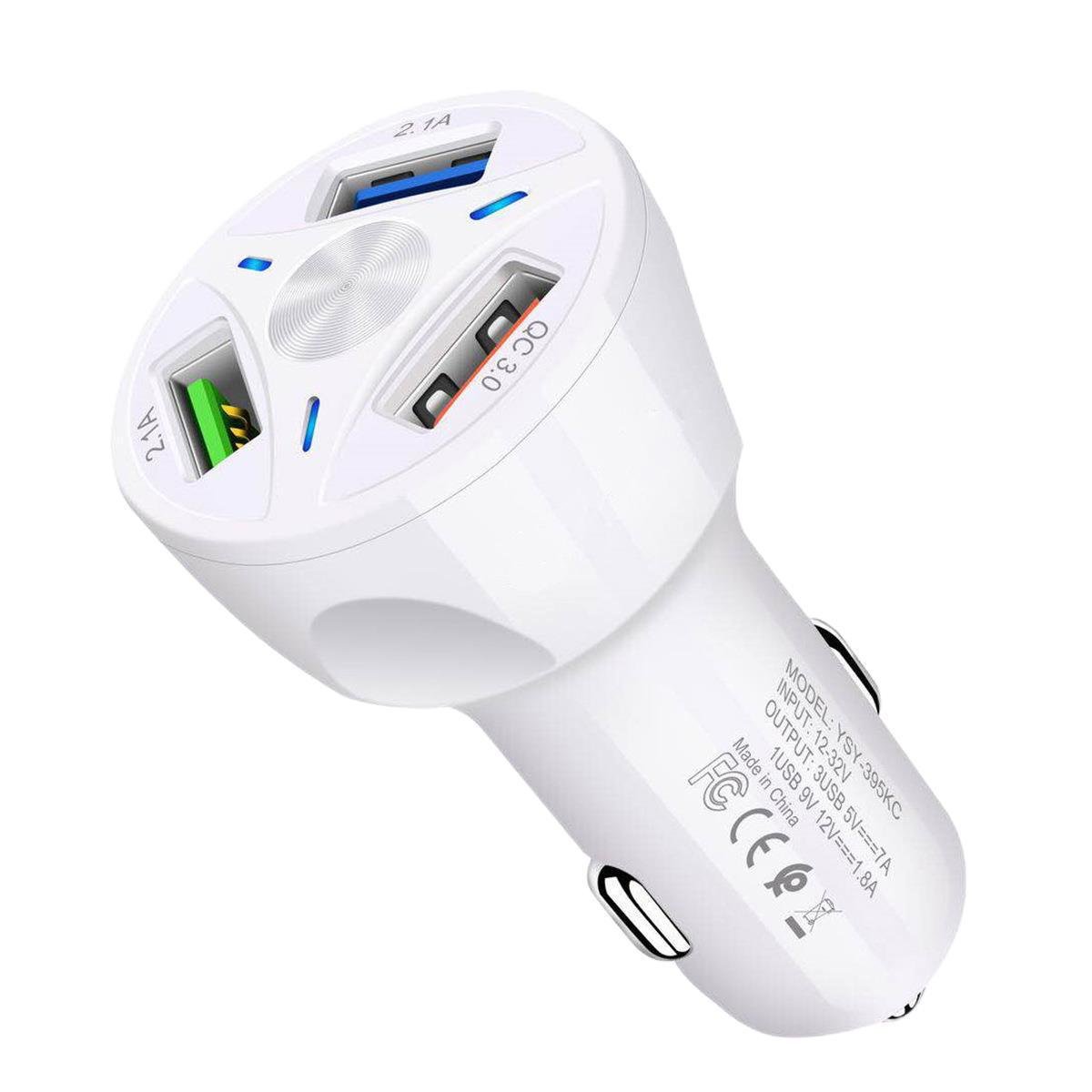 4-Port Fast Charge Car Charger for Multiple Devices - Mayon Finds