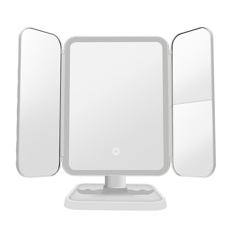 Trifold Makeup Mirror with LED Lights & Touch Control - Mayon Finds