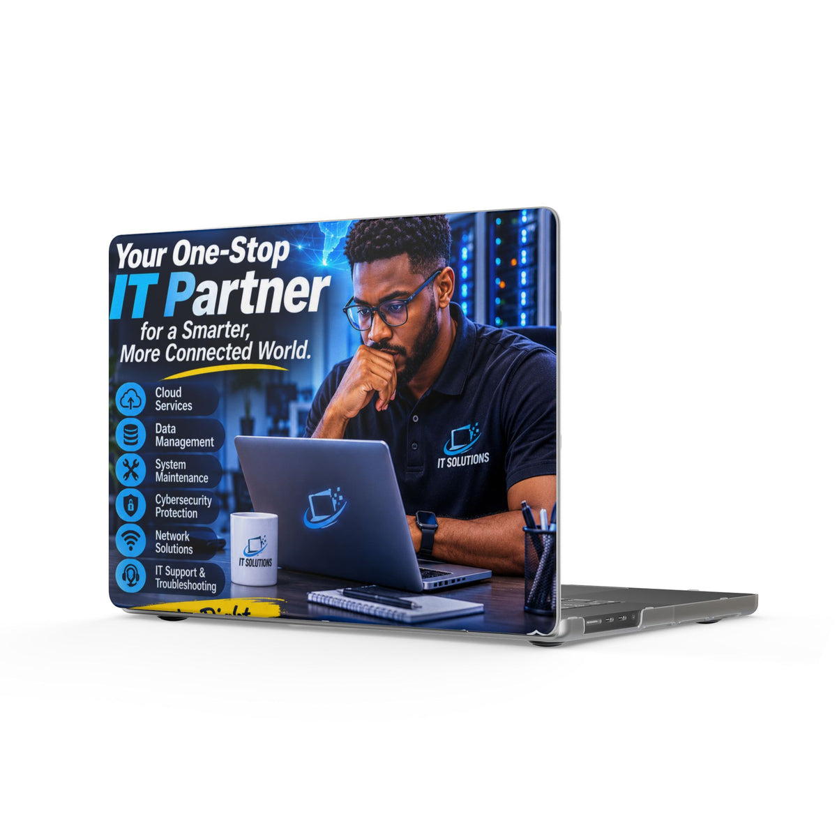 Custom Printed Your One-Stop IT Partner Matte MacBook Case