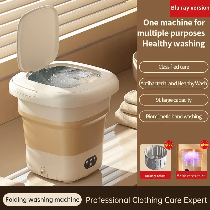 Folding Portable Washing Machine & Mini Spin Dryer - Mayon Finds