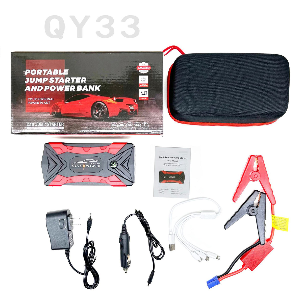 12V High-Power Car Jump Starter & Portable Power Bank - Mayon Finds