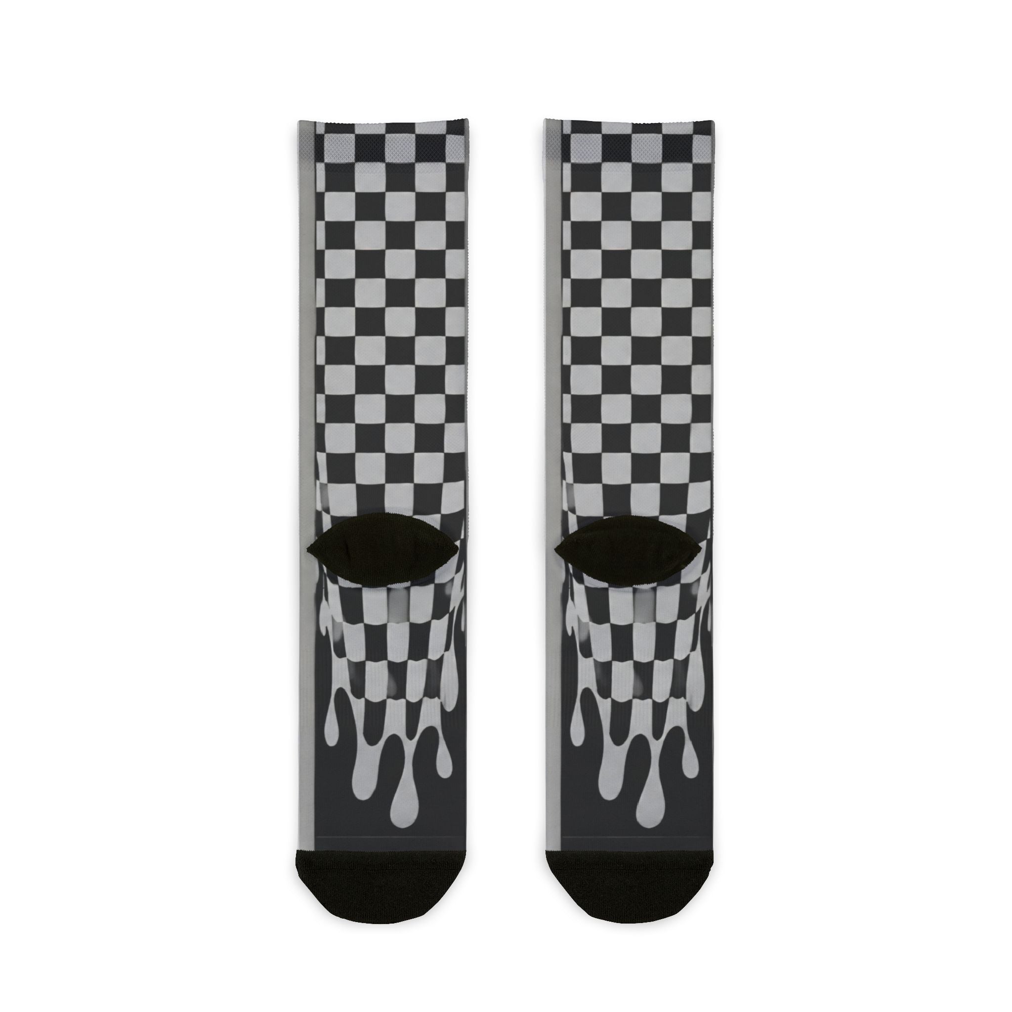 Custom Printed  X-Ray Foot Skeleton Crew Socks — Gothic Halloween Sublimation Socks