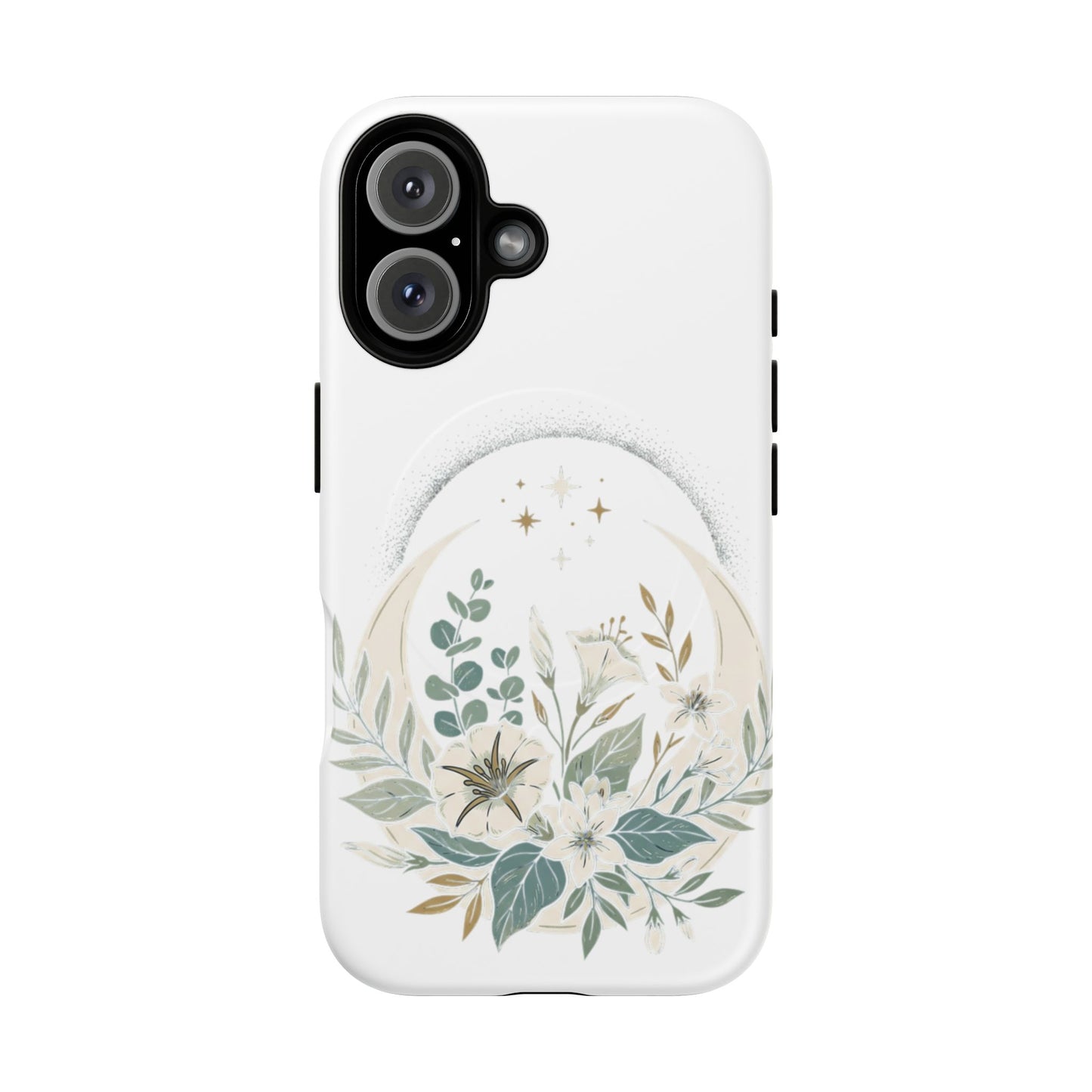 Custom Printed Botanical Phone Case – MagSafe Compatible, Dual-Layer, Glossy or Matte