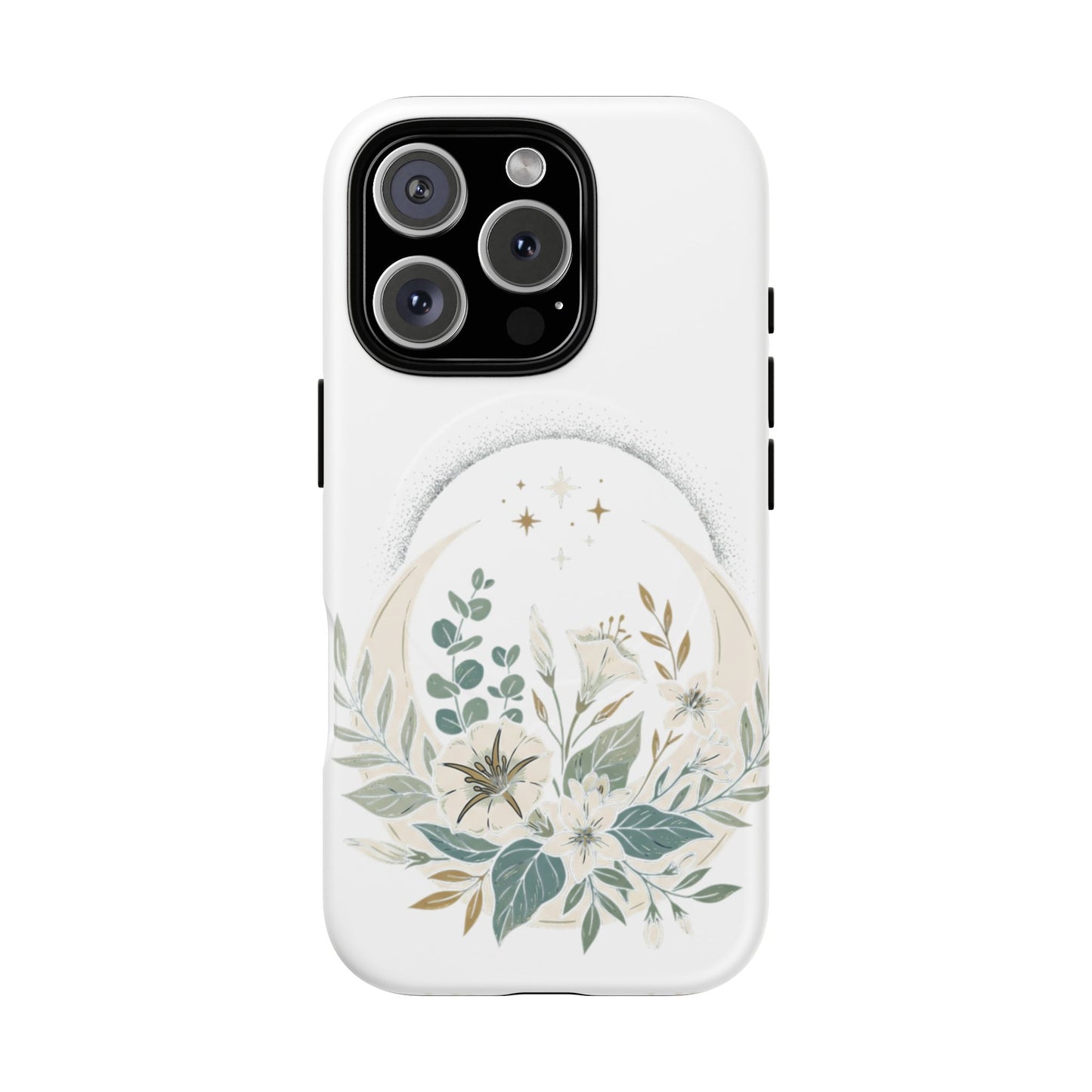 Custom Printed Botanical Phone Case – MagSafe Compatible, Dual-Layer, Glossy or Matte