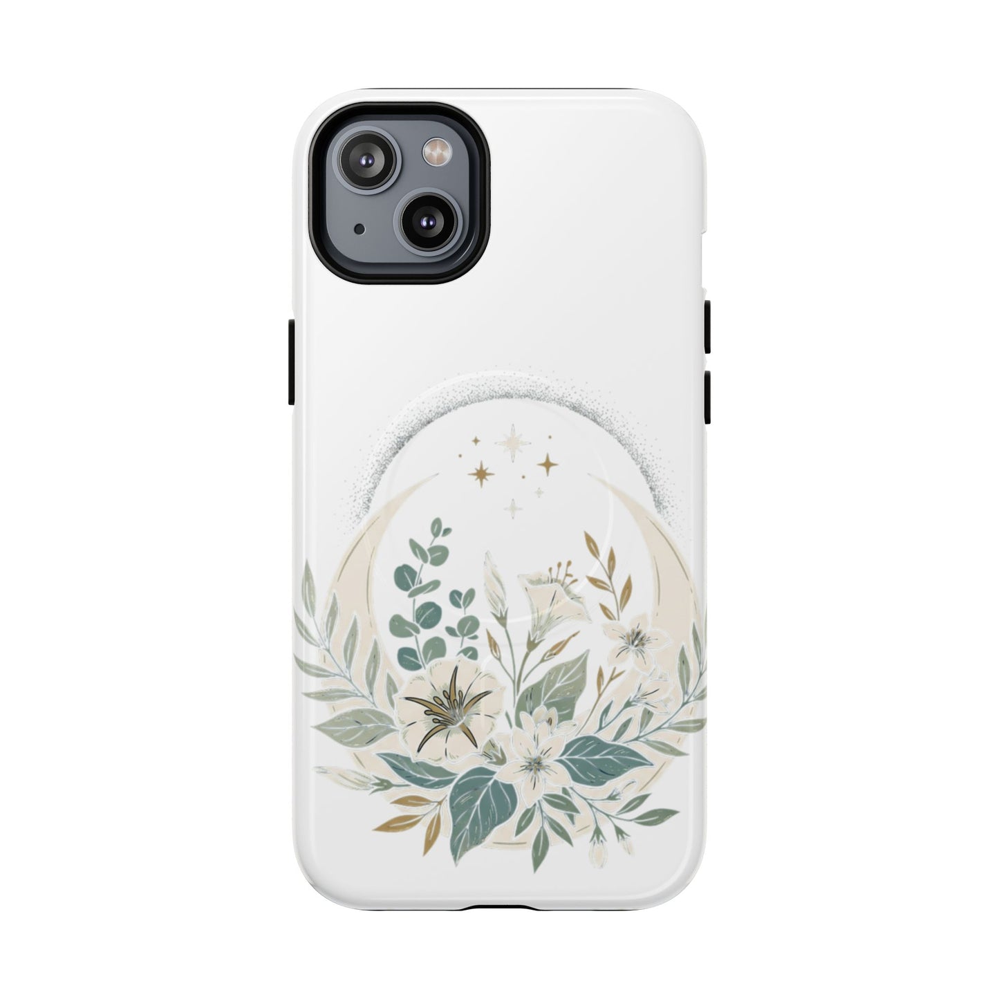 Custom Printed Botanical Phone Case – MagSafe Compatible, Dual-Layer, Glossy or Matte