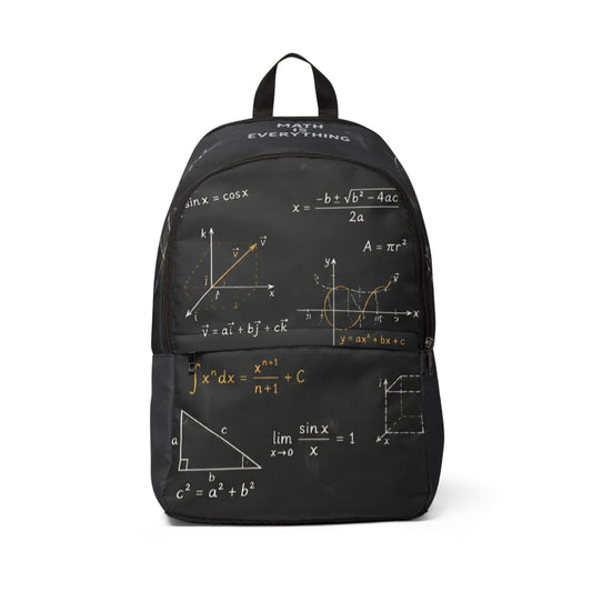 Custom Printed Math Equations Backpack — Chalkboard Formula School Bag