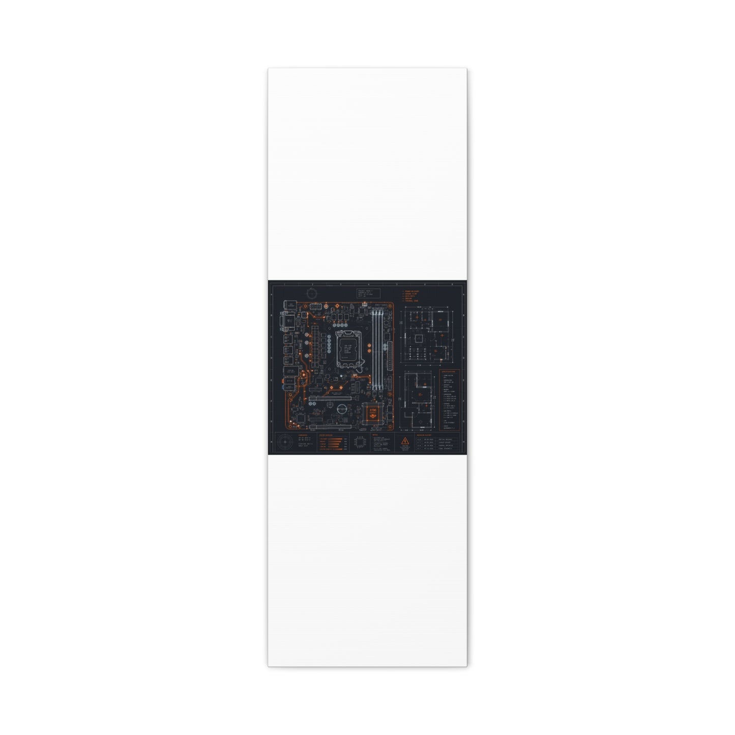 Custom Printed Circuit Board Matte Canvas Wall Art – 60 Sizes, Vertical, Horizontal & Square
