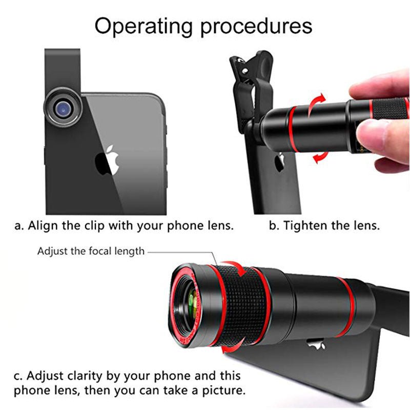 Cell Phone Telescope Lens & Smartphone Zoom Kit - Mayon Finds
