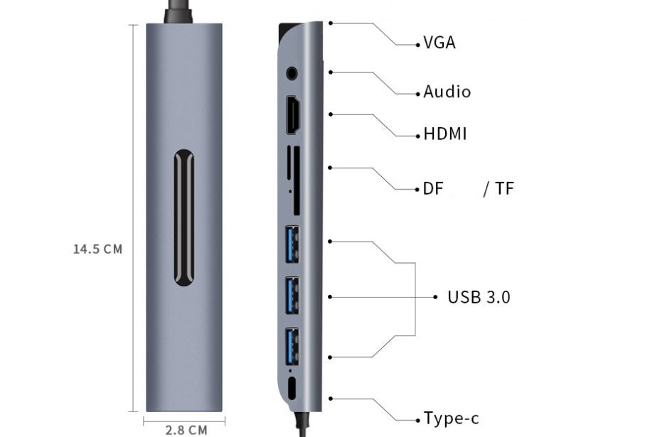 9-in-1 USB C Hub Docking Station & Multiport Adapter - Mayon Finds