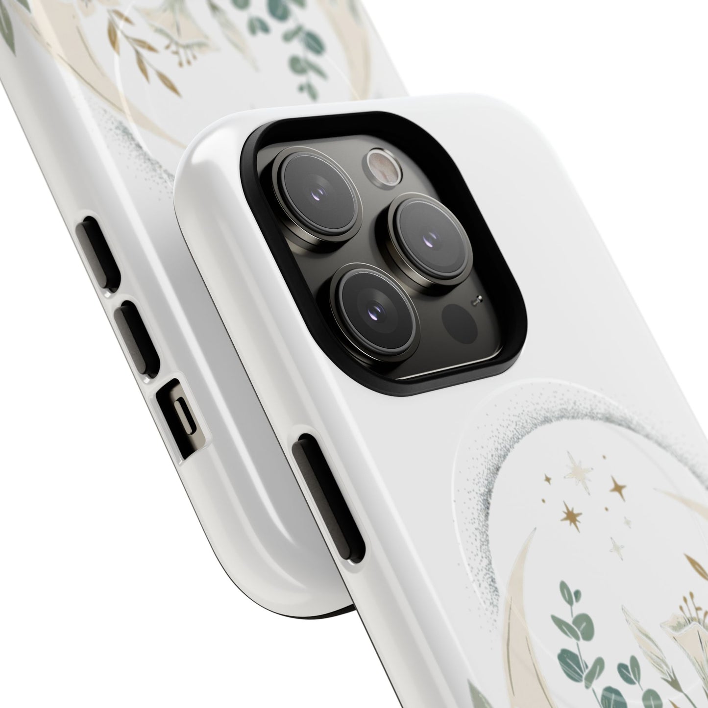 Custom Printed Botanical Phone Case – MagSafe Compatible, Dual-Layer, Glossy or Matte