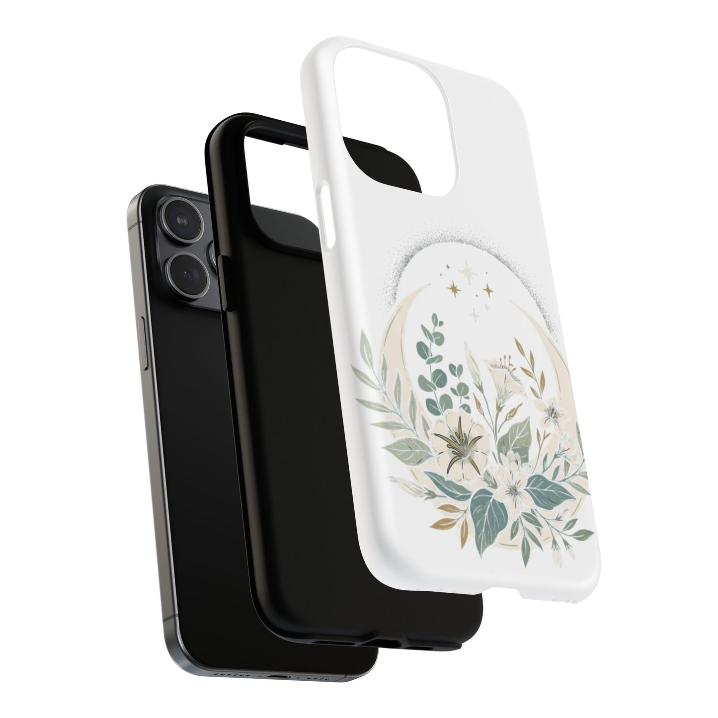 Custom Printed Botanical Phone Case – MagSafe Compatible, Dual-Layer, Glossy or Matte