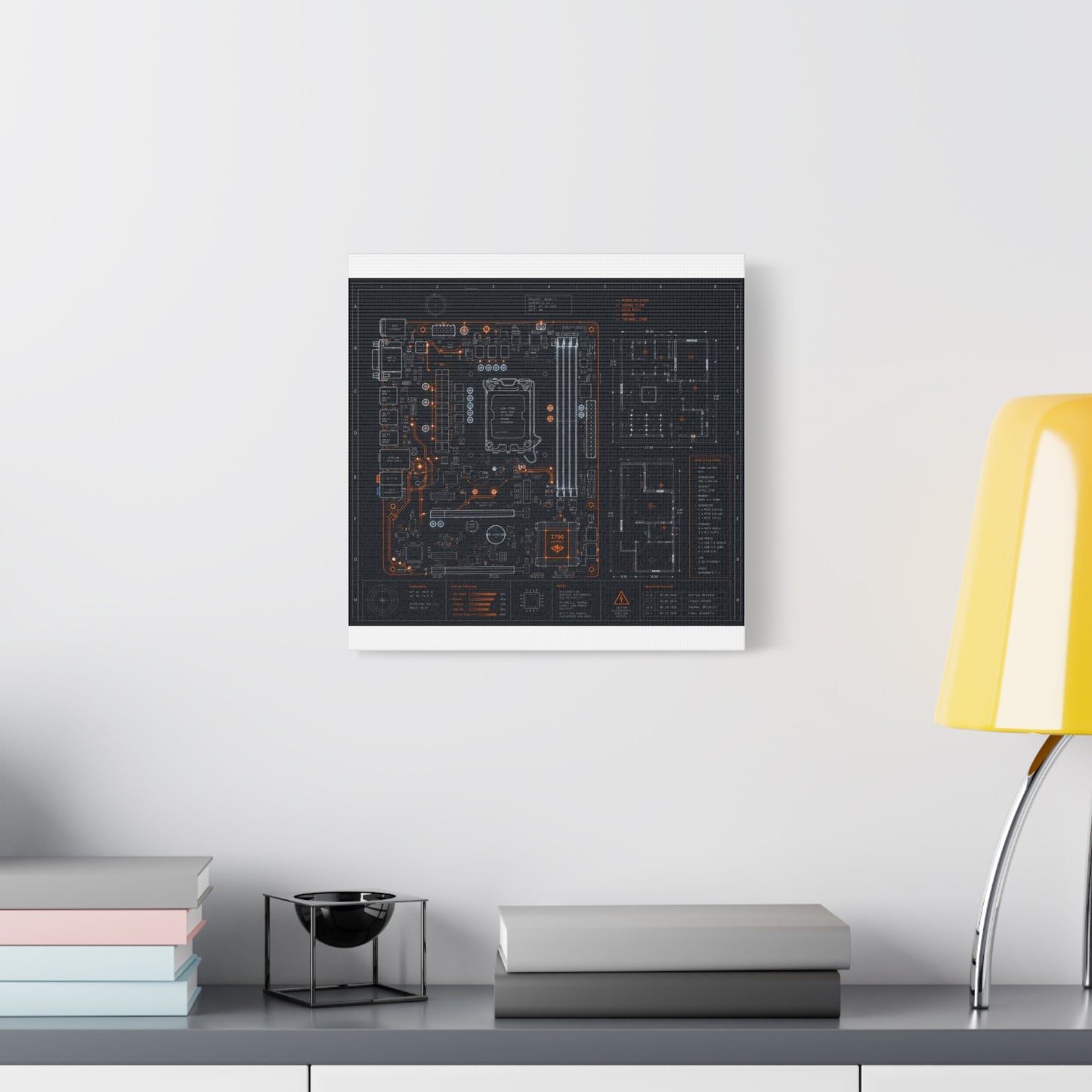 Custom Printed Circuit Board Matte Canvas Wall Art – 60 Sizes, Vertical, Horizontal & Square