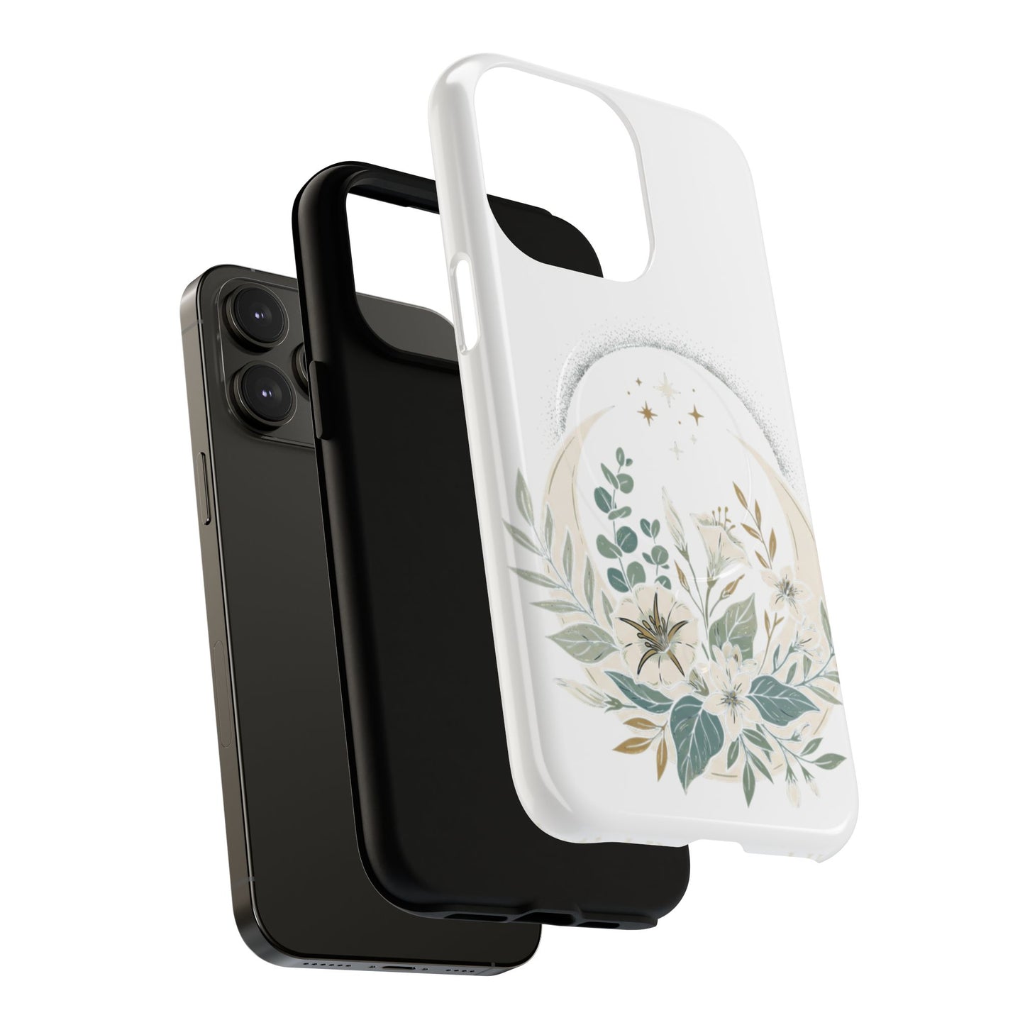 Custom Printed Botanical Phone Case – MagSafe Compatible, Dual-Layer, Glossy or Matte