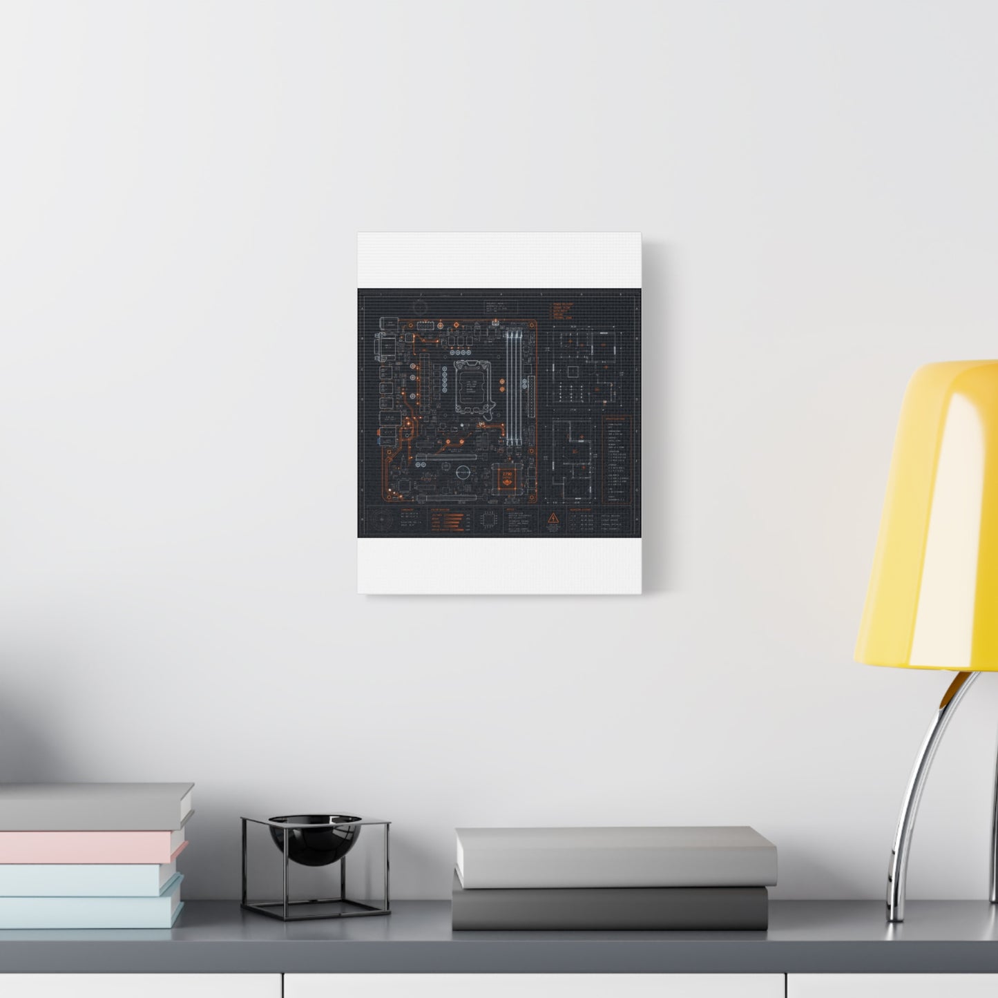 Custom Printed Circuit Board Matte Canvas Wall Art – 60 Sizes, Vertical, Horizontal & Square