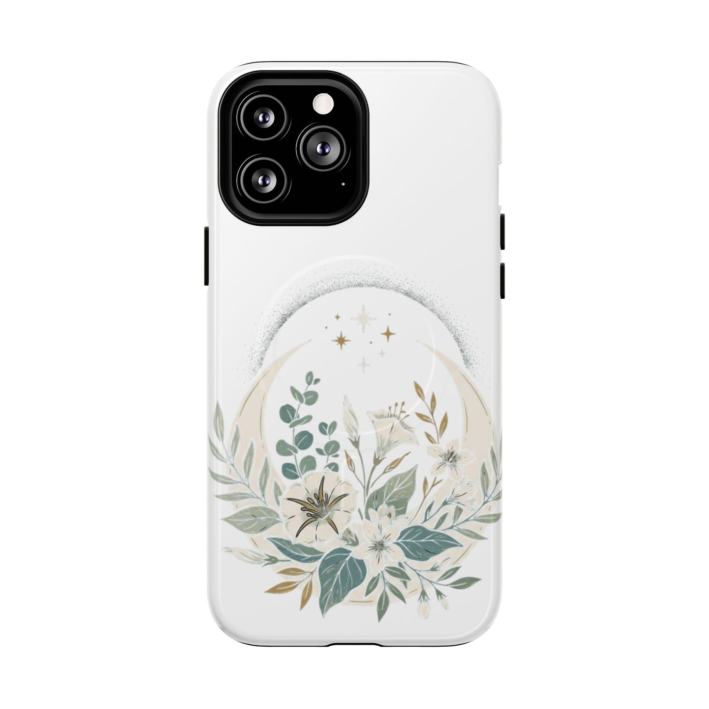 Custom Printed Botanical Phone Case – MagSafe Compatible, Dual-Layer, Glossy or Matte