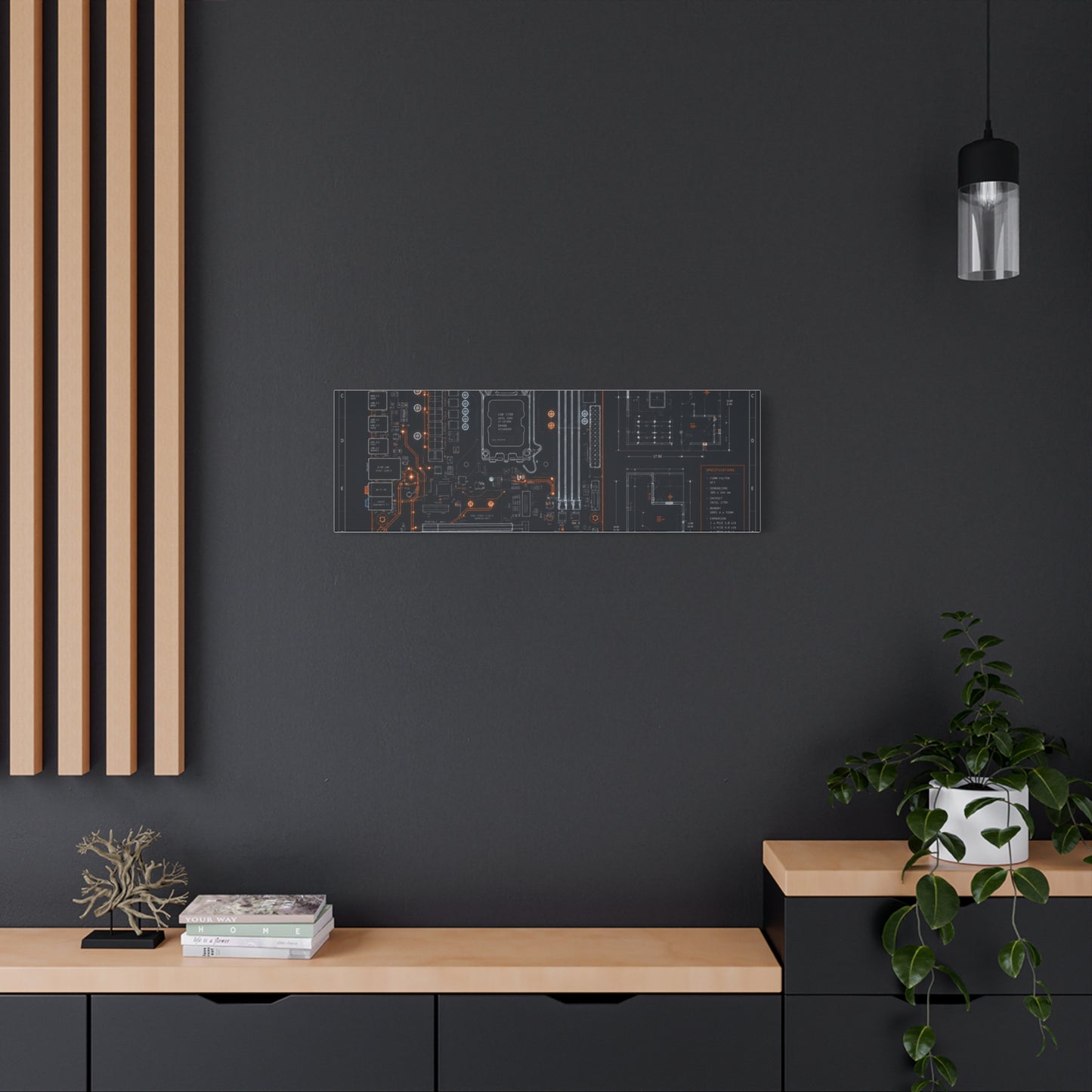 Custom Printed Circuit Board Matte Canvas Wall Art – 60 Sizes, Vertical, Horizontal & Square