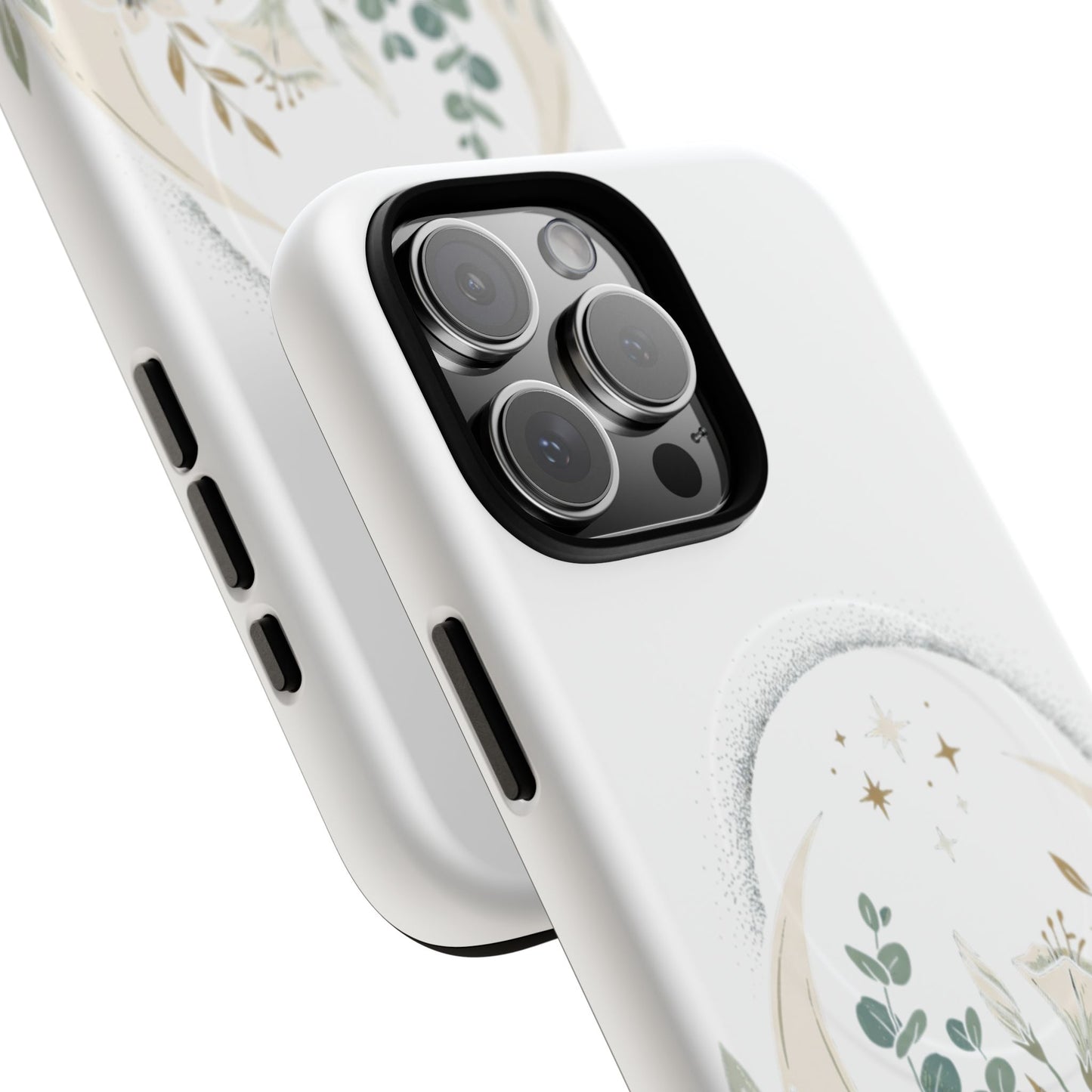 Custom Printed Botanical Phone Case – MagSafe Compatible, Dual-Layer, Glossy or Matte