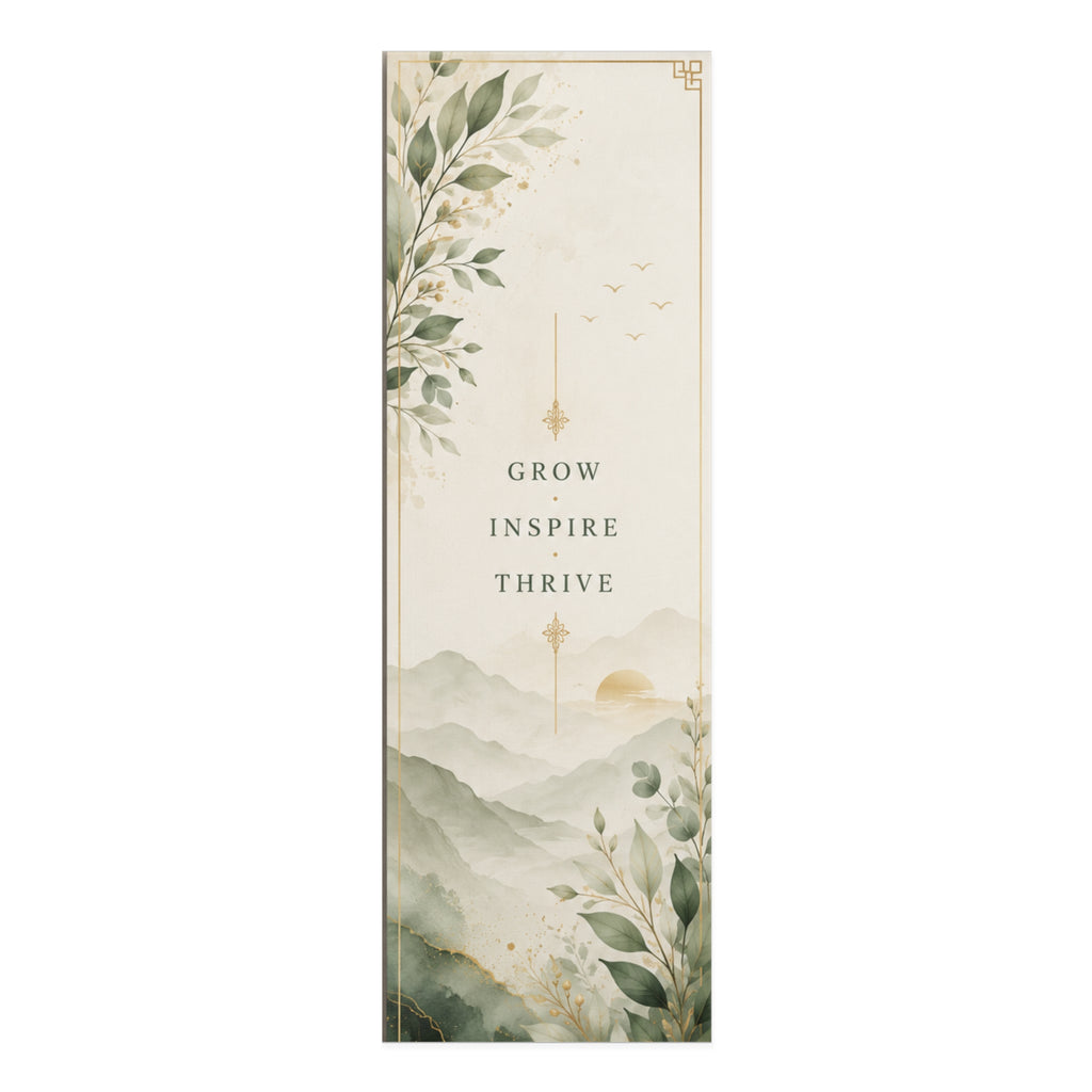 Custom Engraved  Foam Yoga Mat — 'Grow Inspire and thrive