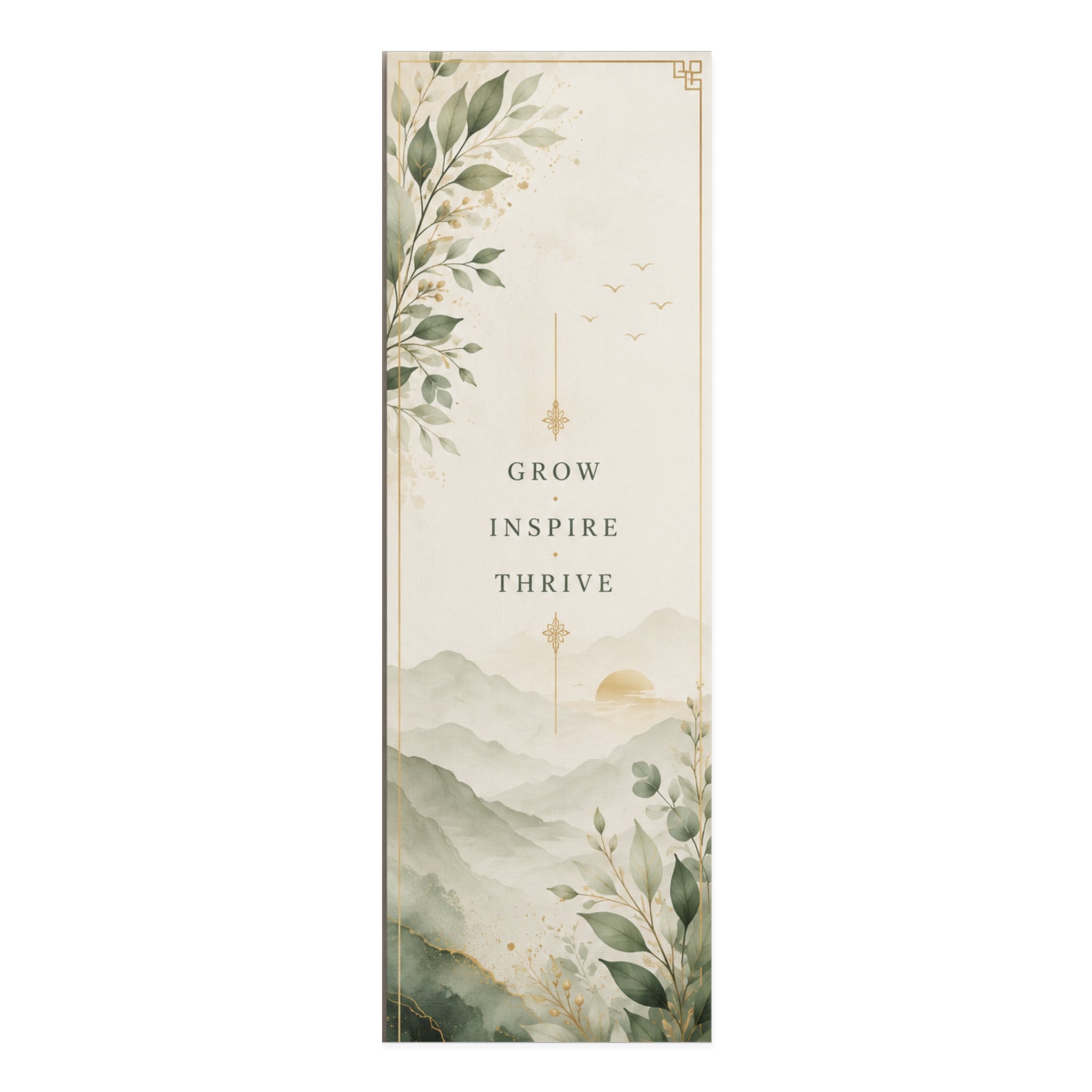 Custom Engraved  Foam Yoga Mat — 'Grow Inspire and thrive