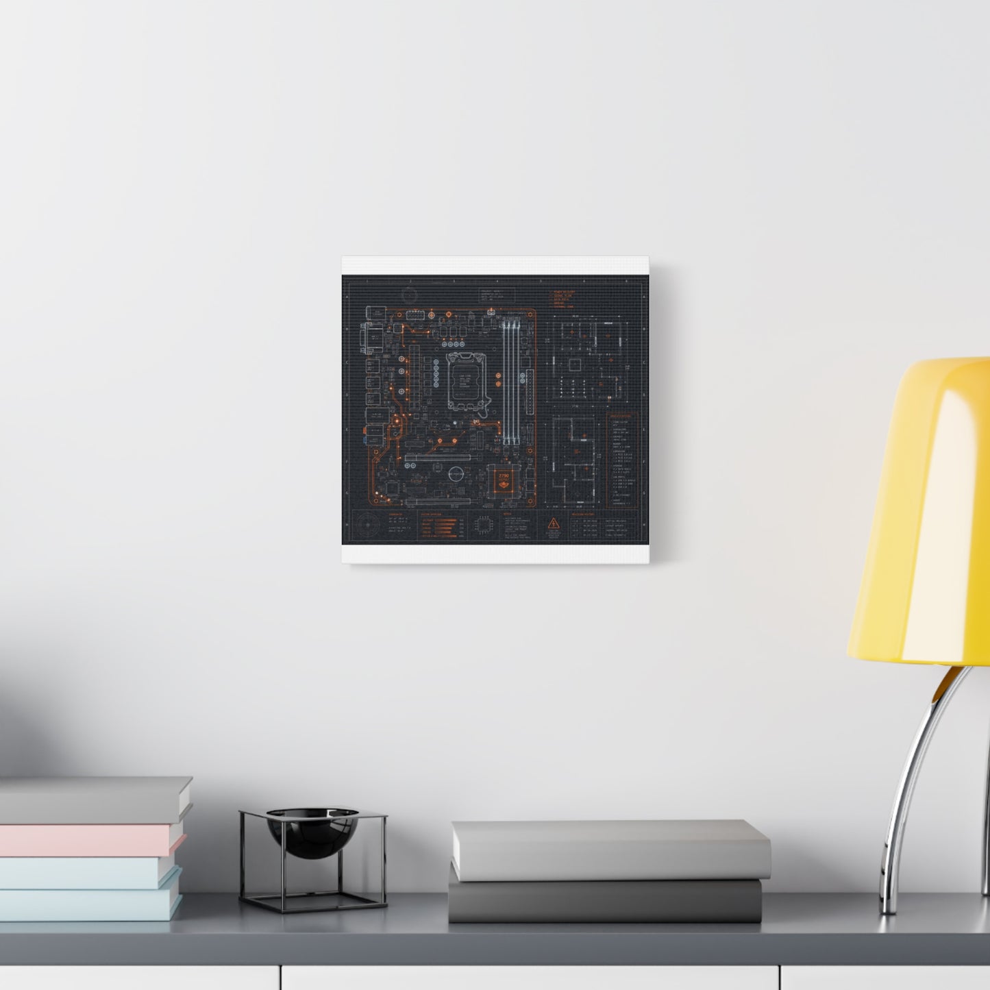 Custom Printed Circuit Board Matte Canvas Wall Art – 60 Sizes, Vertical, Horizontal & Square