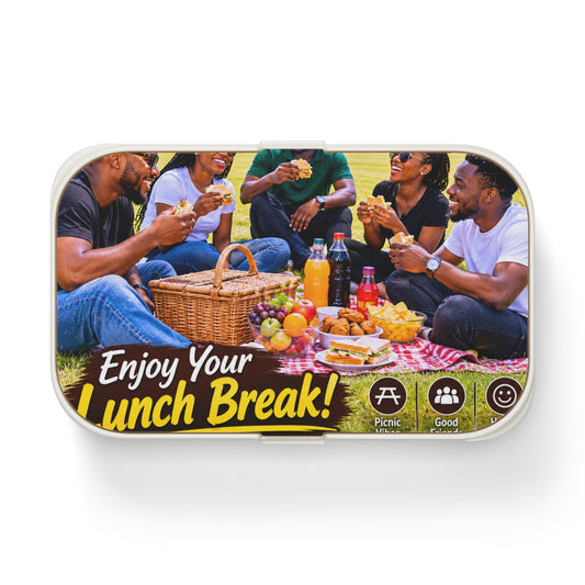 Custom Printed Enjoy Your Lunch Break Picnic Bento Lunch Box