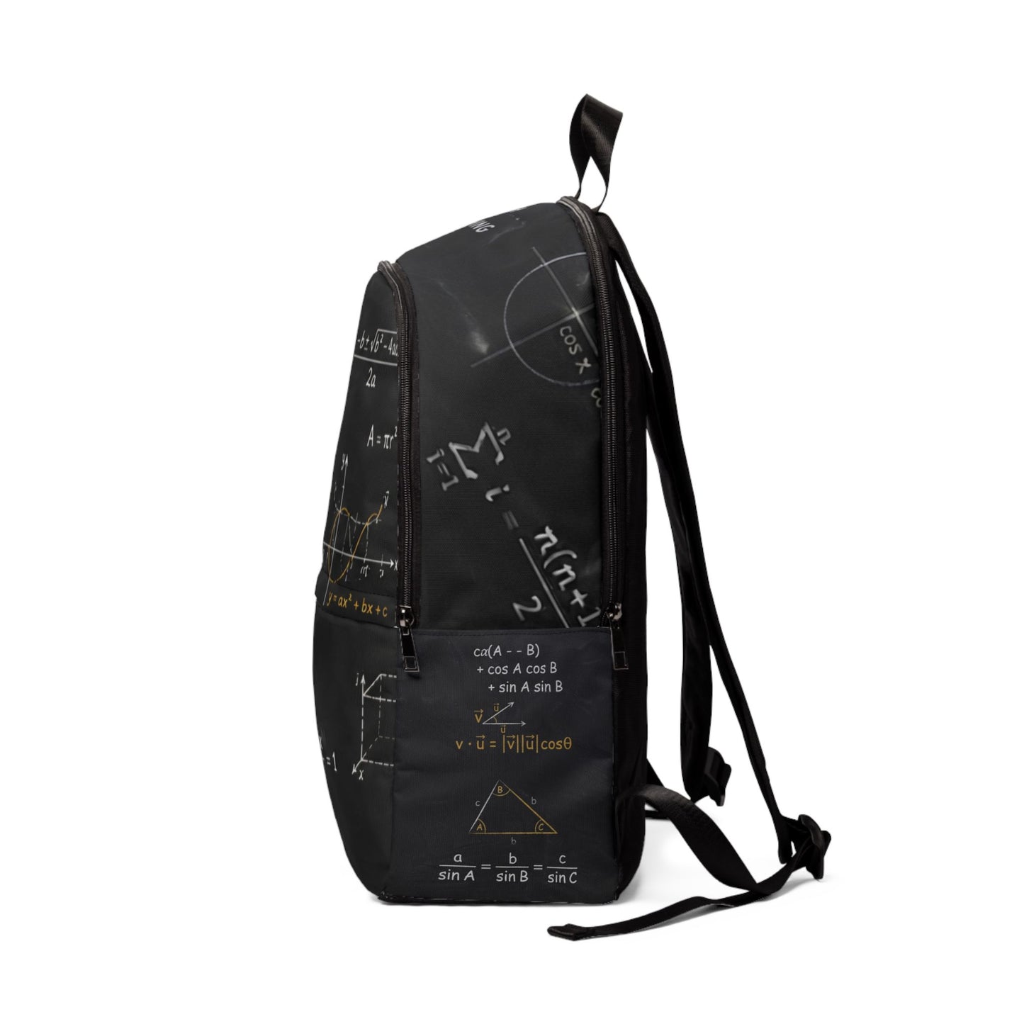 Custom Printed Math Equations Backpack — Chalkboard Formula School Bag