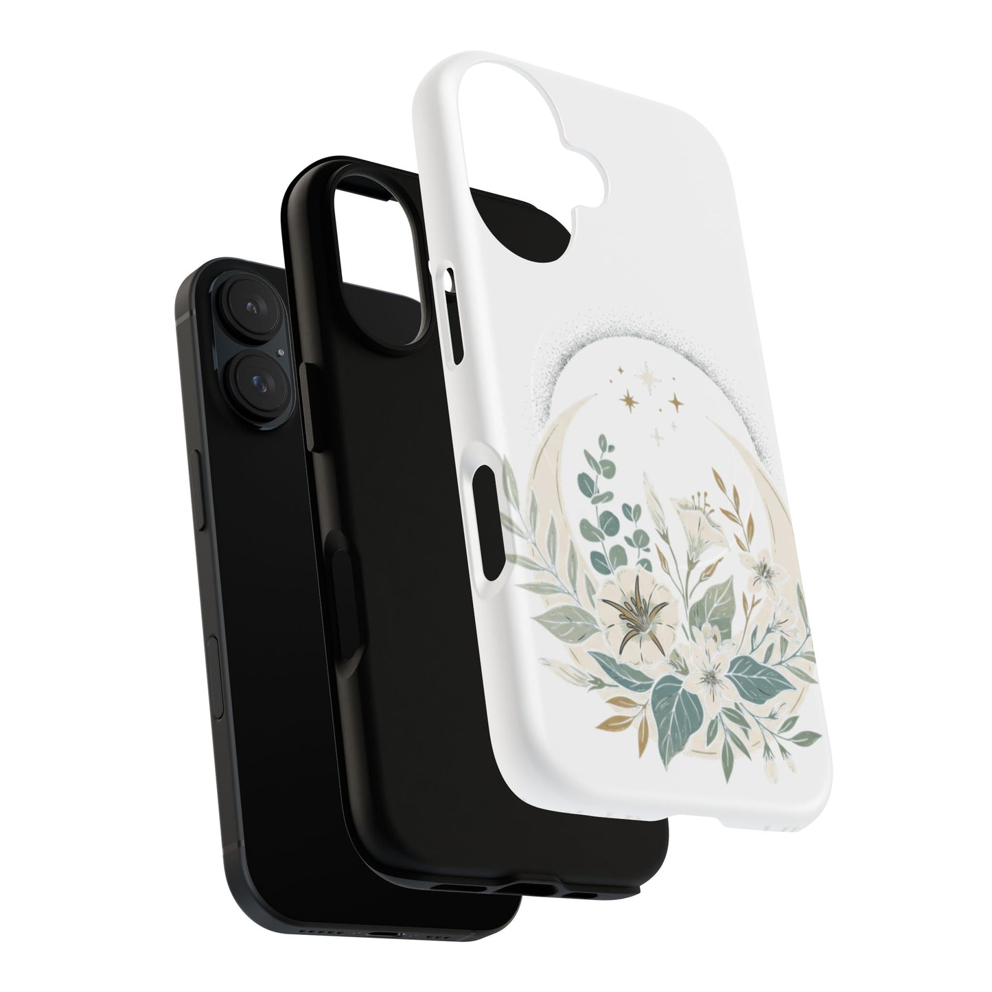 Custom Printed Botanical Phone Case – MagSafe Compatible, Dual-Layer, Glossy or Matte