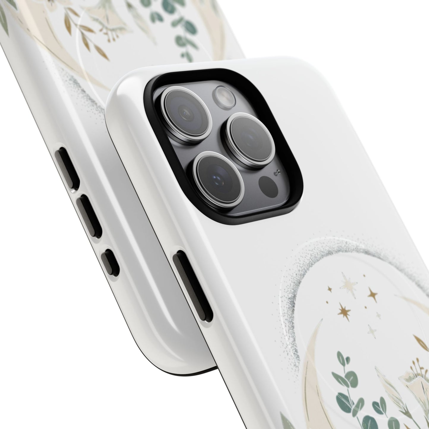 Custom Printed Botanical Phone Case – MagSafe Compatible, Dual-Layer, Glossy or Matte