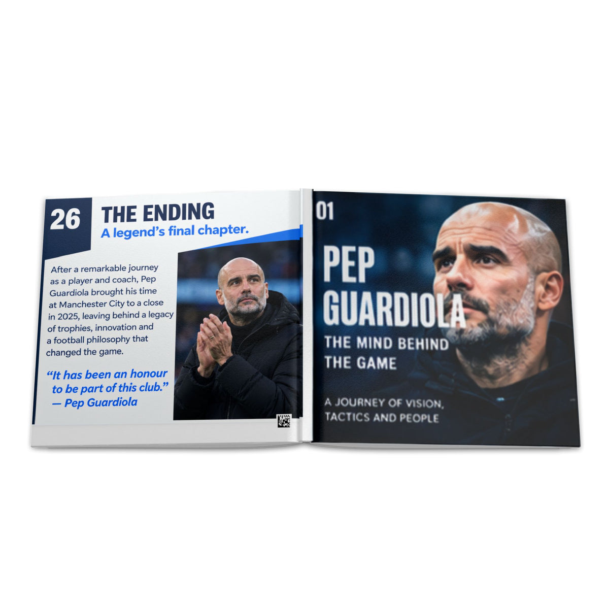 Custom Printed Pep Guardiola The Mind Behind the Game Hardcover Photo Book - Mayon Finds