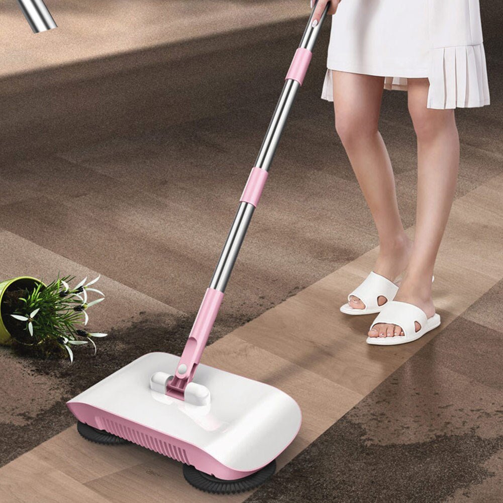 Hand Push Sweeper, household broom & Dustpan Mop floor Machine - Mayon Finds