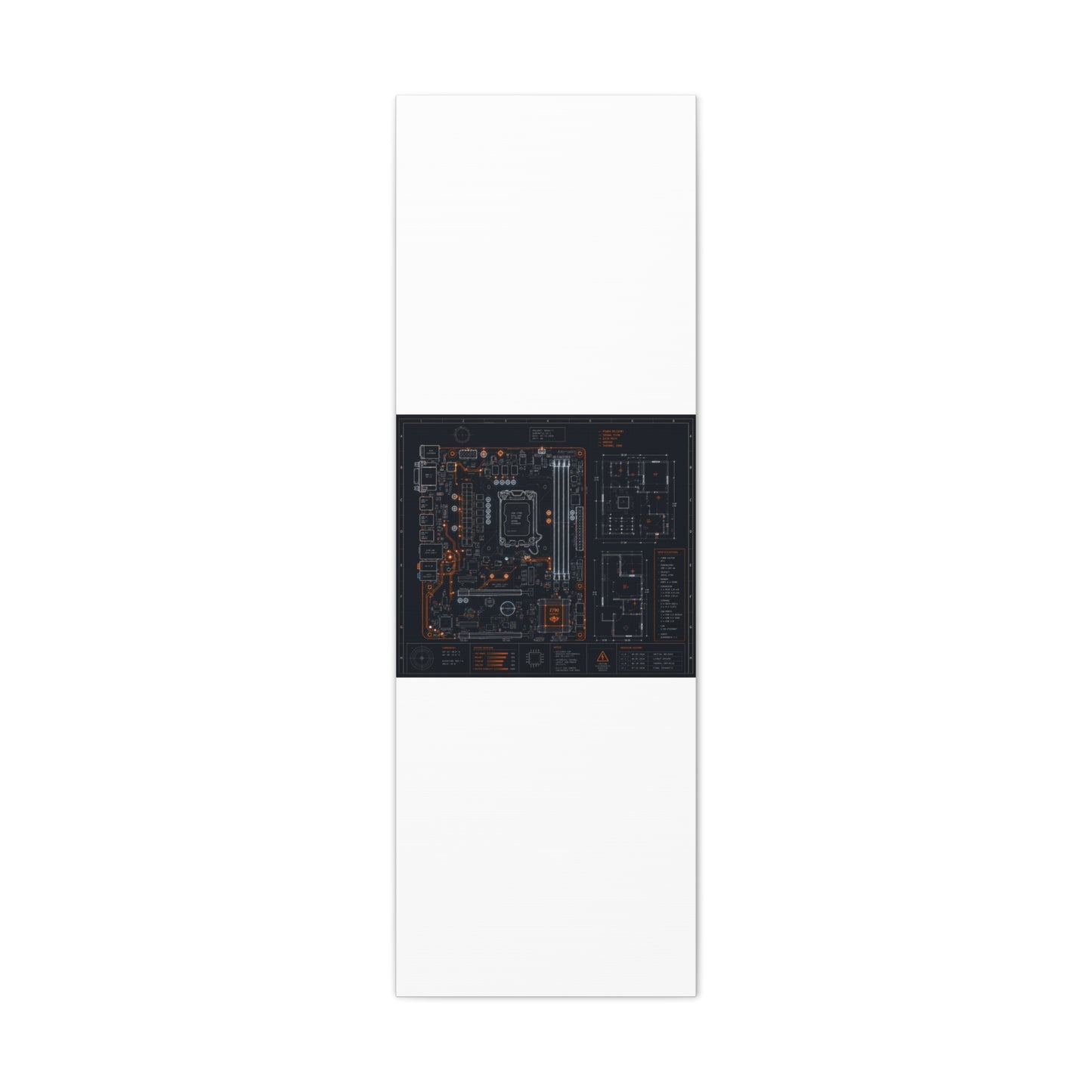 Custom Printed Circuit Board Matte Canvas Wall Art – 60 Sizes, Vertical, Horizontal & Square