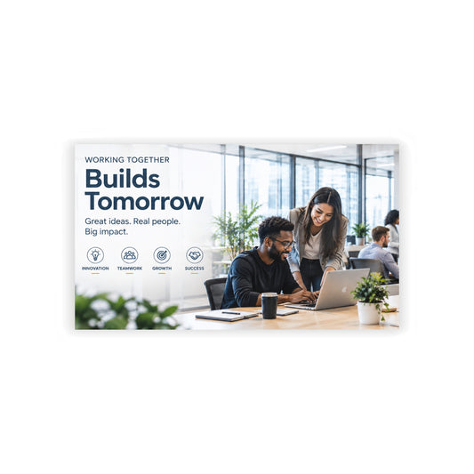 Custom Printed Business Cards — Professional Corporate Networking Cards (“Builds Tomorrow” Design) - Mayon Finds