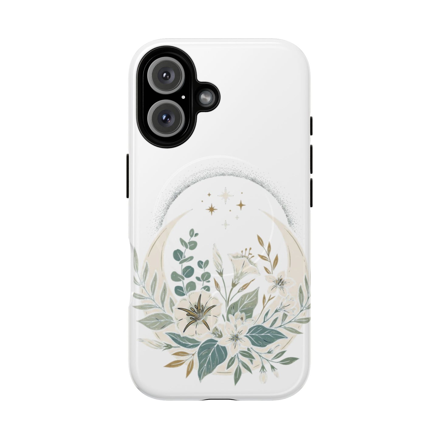 Custom Printed Botanical Phone Case – MagSafe Compatible, Dual-Layer, Glossy or Matte