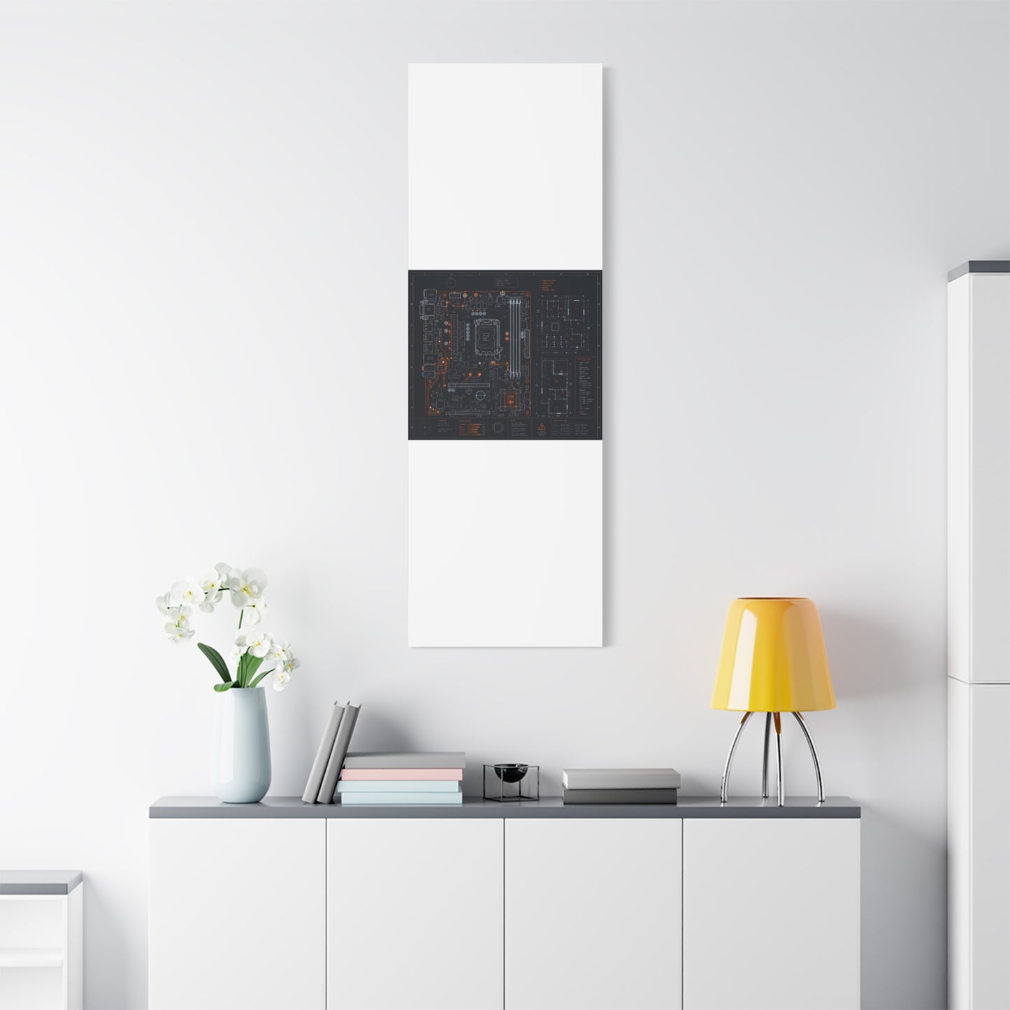 Custom Printed Circuit Board Matte Canvas Wall Art – 60 Sizes, Vertical, Horizontal & Square