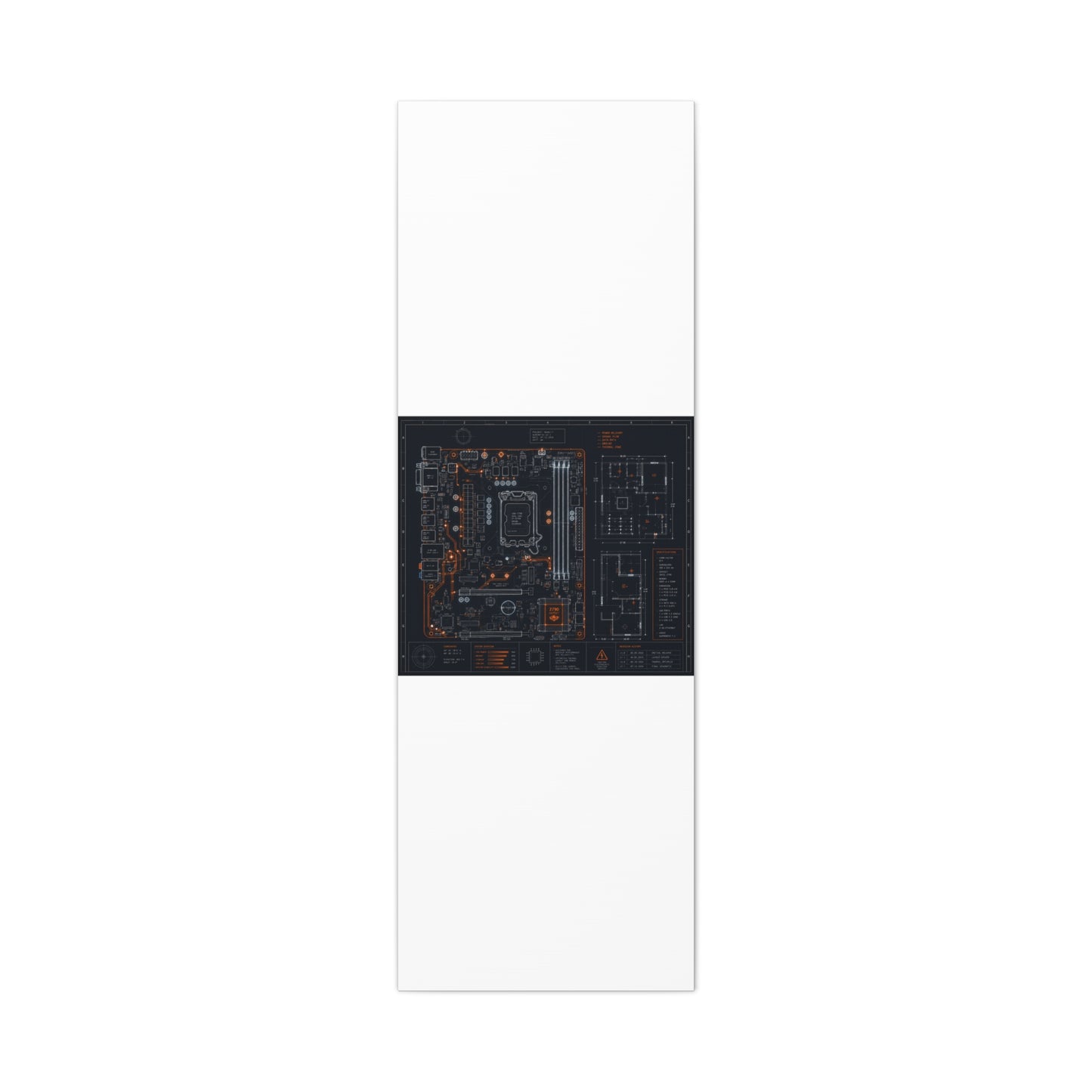 Custom Printed Circuit Board Matte Canvas Wall Art – 60 Sizes, Vertical, Horizontal & Square