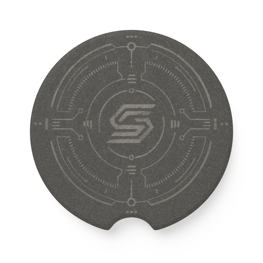 Soapstone Car Coaster — Tech Emblem Drink Holder