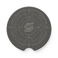 Soapstone Car Coaster — Tech Emblem Drink Holder