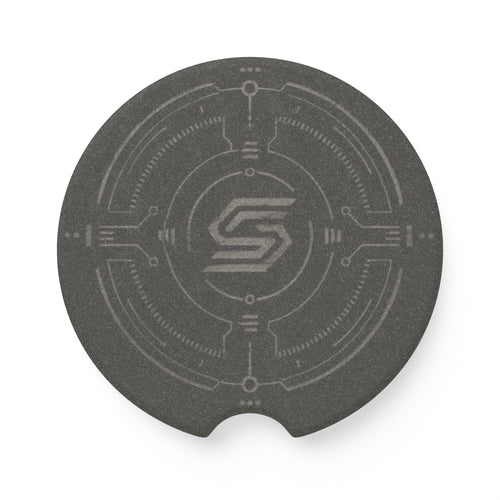 Soapstone Car Coaster — Tech Emblem Drink Holder