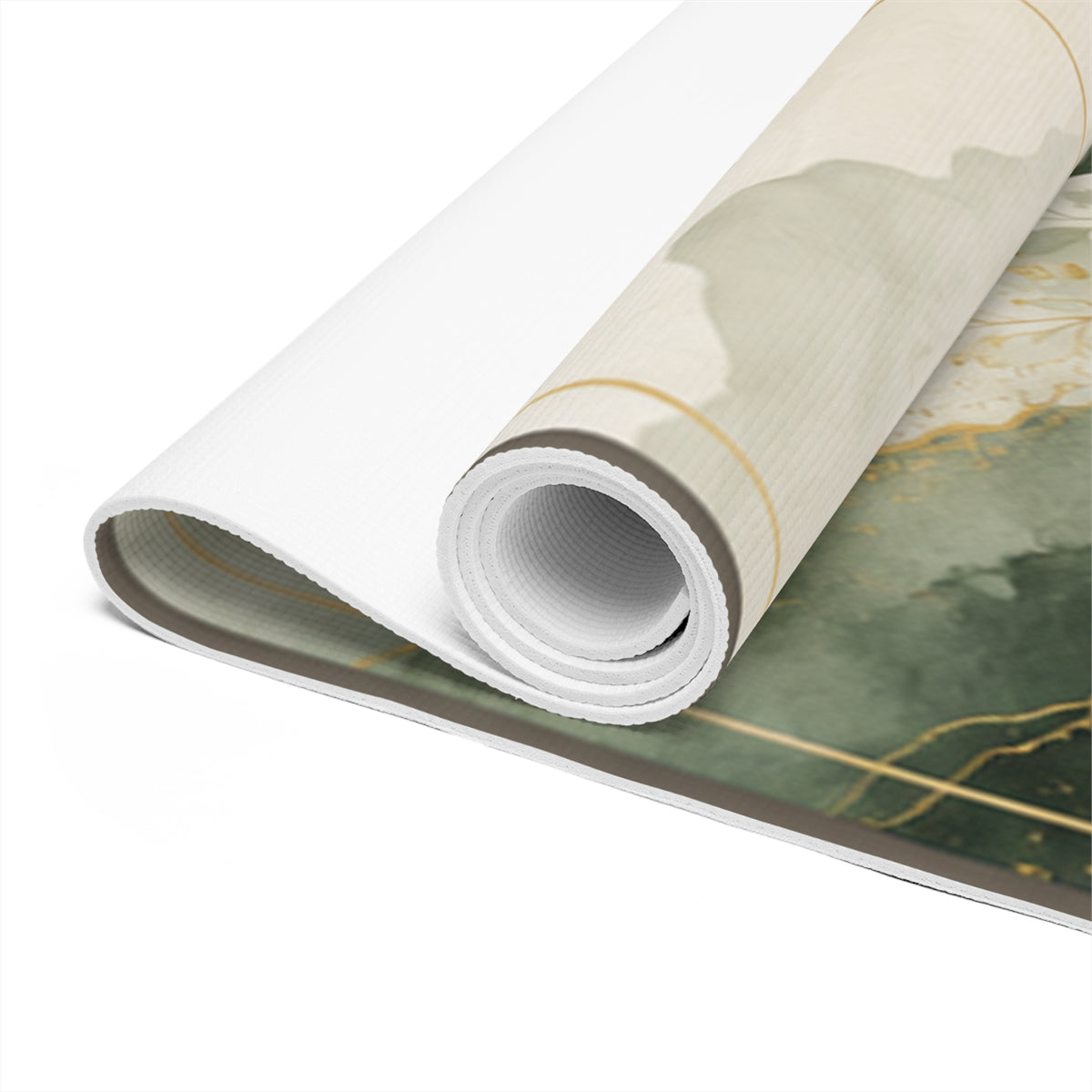 Custom Printed Yoga Mat – "Grow, Inspire & Thrive" – 24"x72", Anti-Slip, Full-Print