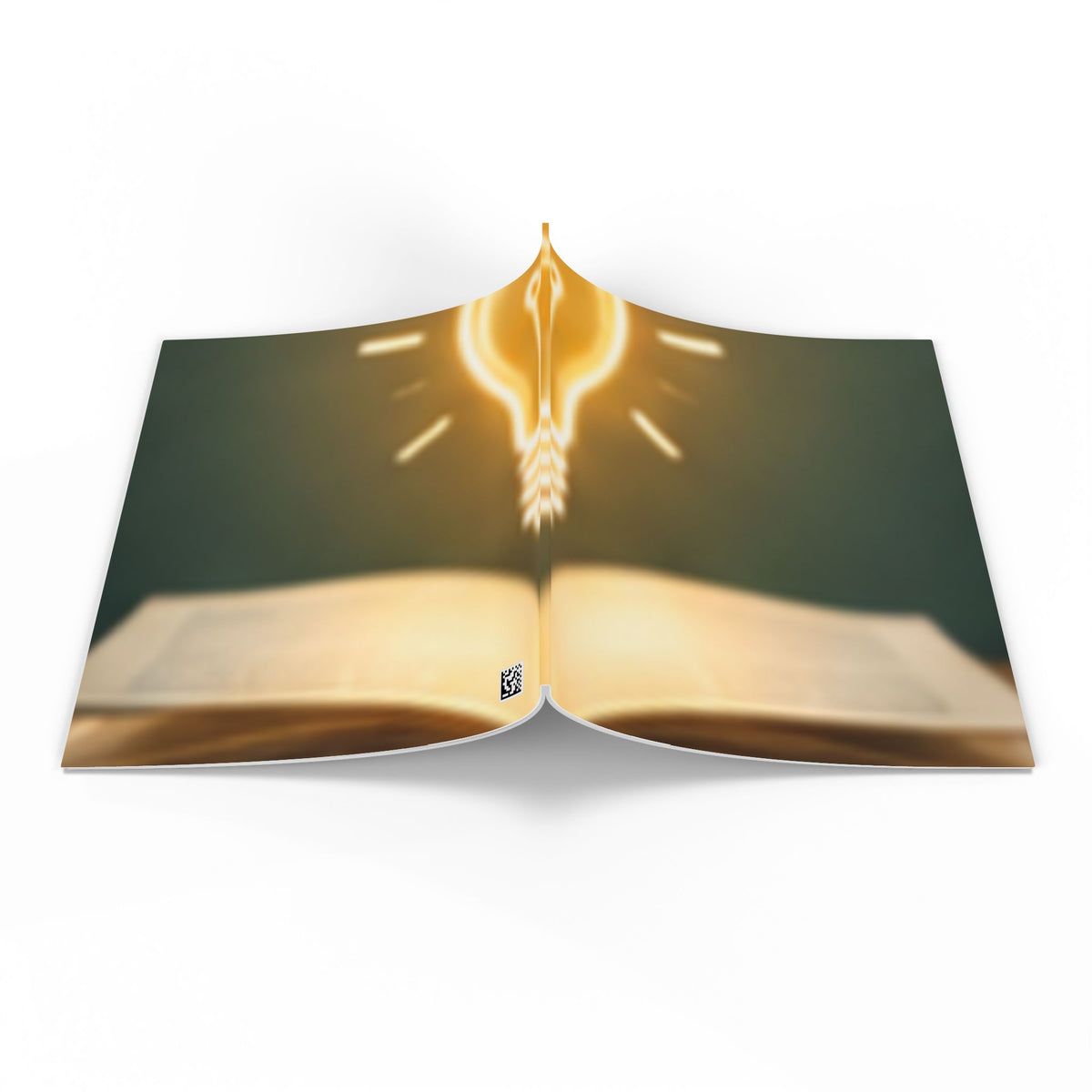 Custom Printed Softcover Photo Book — Inspirational Lightbulb & Open Book Design (Ideas, Creativity Photo Album) - Mayon Finds