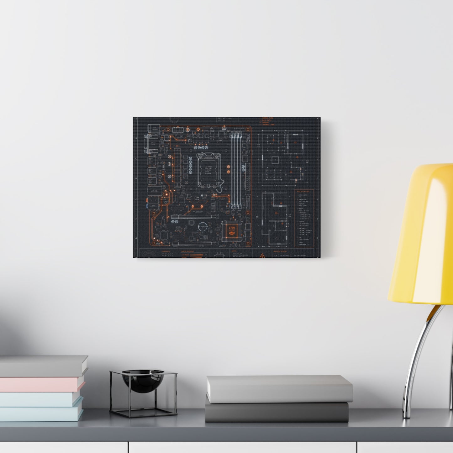 Custom Printed Circuit Board Matte Canvas Wall Art – 60 Sizes, Vertical, Horizontal & Square