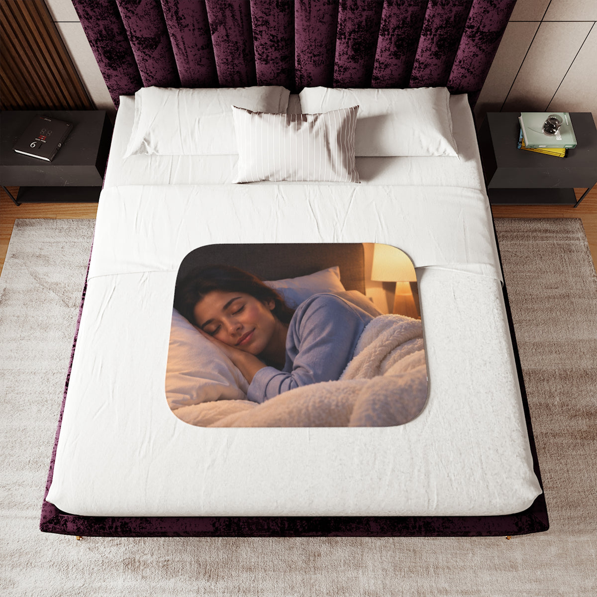 Custom Printed Cozy Sherpa Blanket - Plush Reversible Throw for Bed & Couch - Mayon Finds