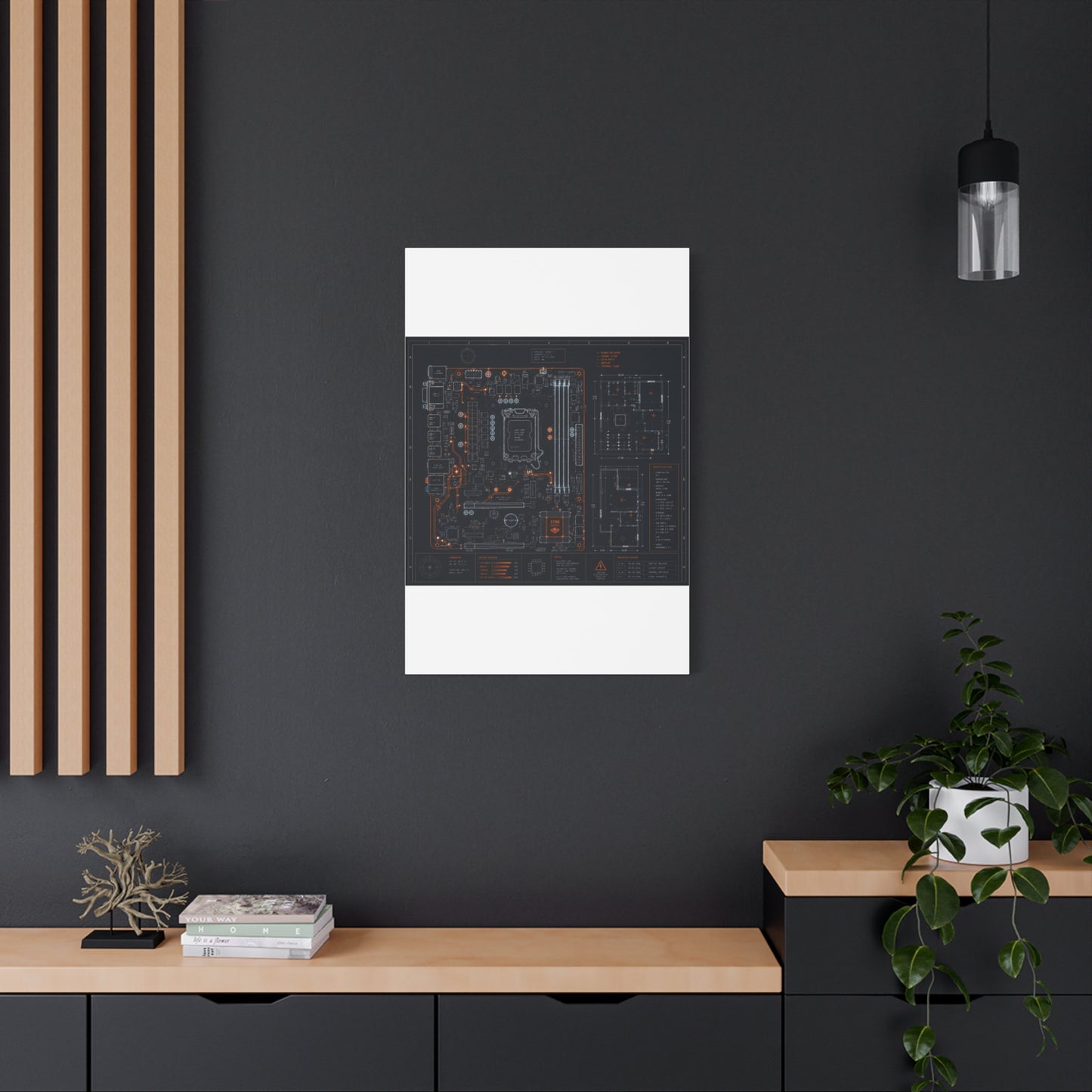 Custom Printed Circuit Board Matte Canvas Wall Art – 60 Sizes, Vertical, Horizontal & Square
