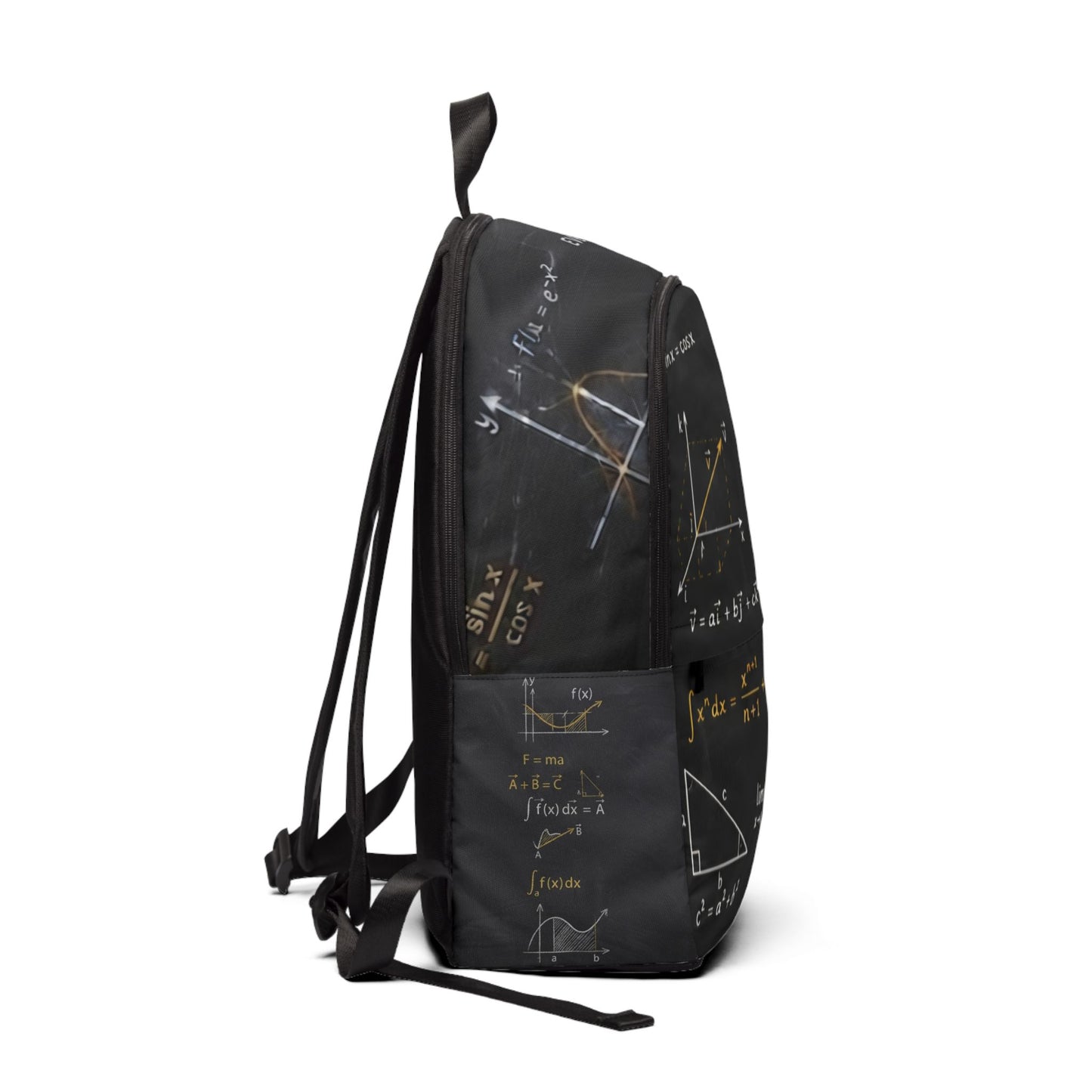 Custom Printed Math Equations Backpack — Chalkboard Formula School Bag