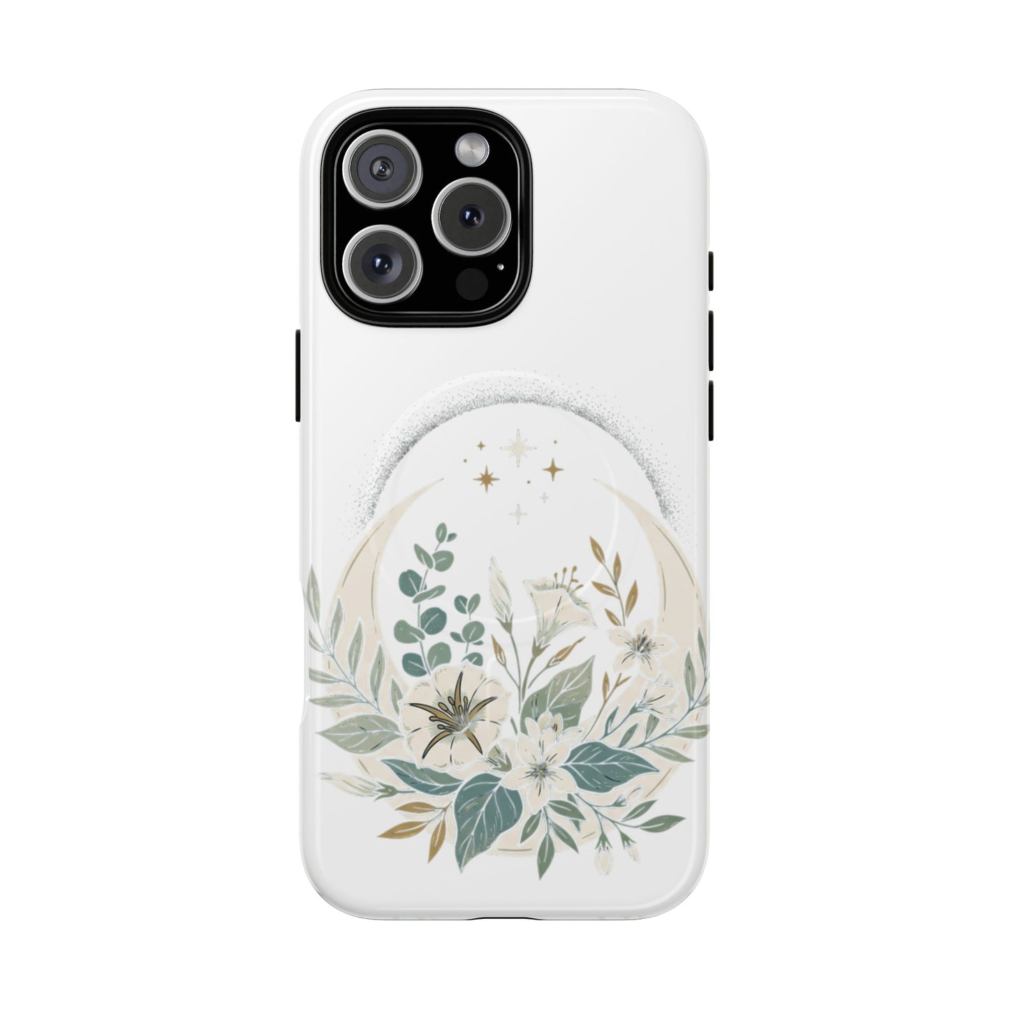 Custom Printed Botanical Phone Case – MagSafe Compatible, Dual-Layer, Glossy or Matte
