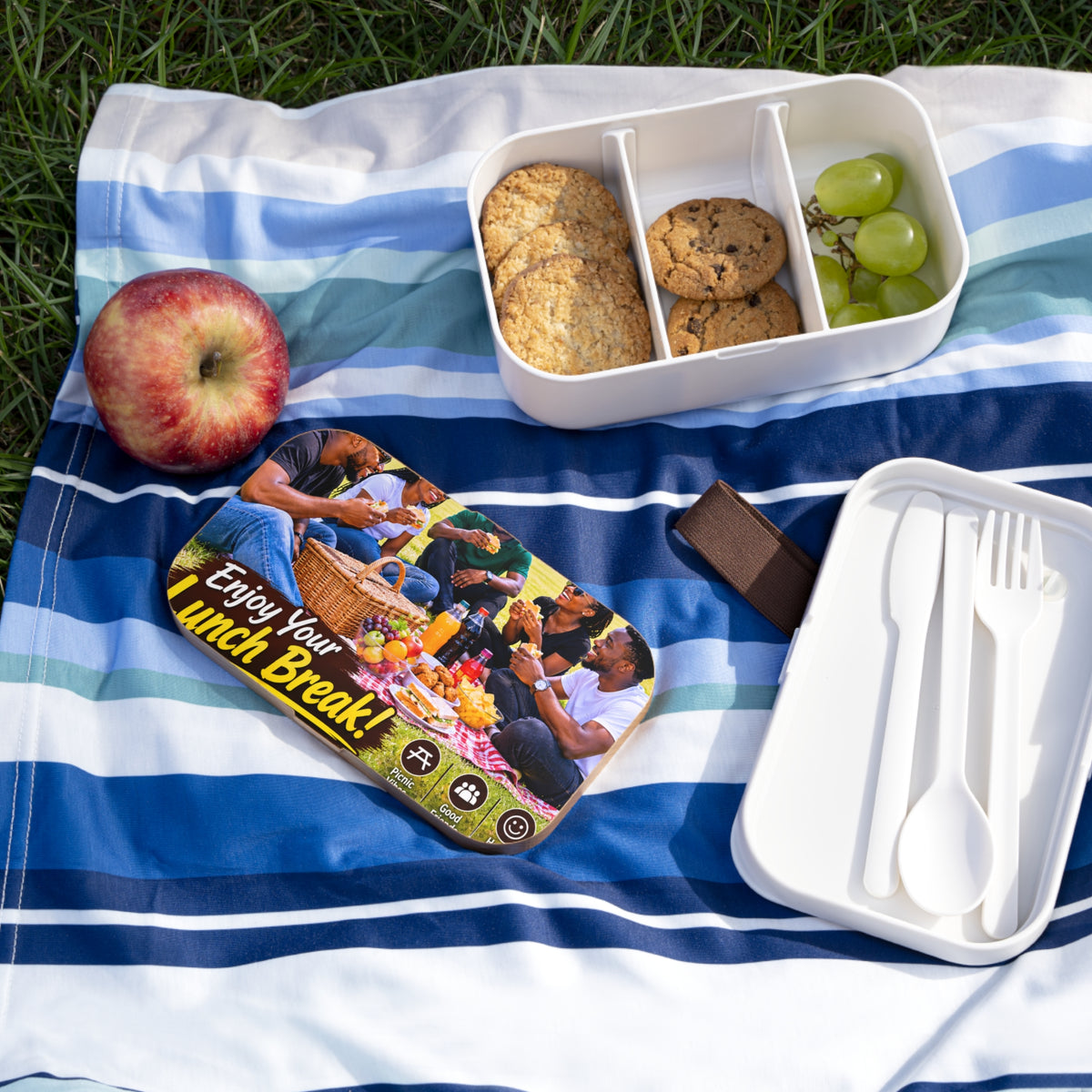 Custom Printed Enjoy Your Lunch Break Picnic Bento Lunch Box