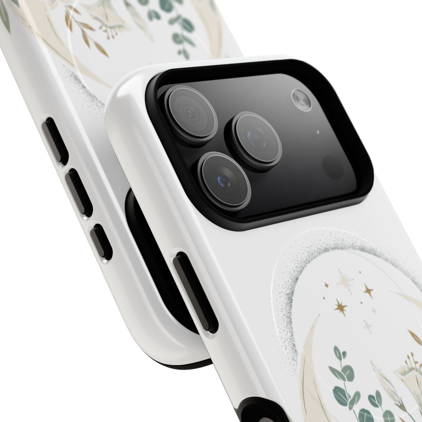 Custom Printed Botanical Phone Case – MagSafe Compatible, Dual-Layer, Glossy or Matte