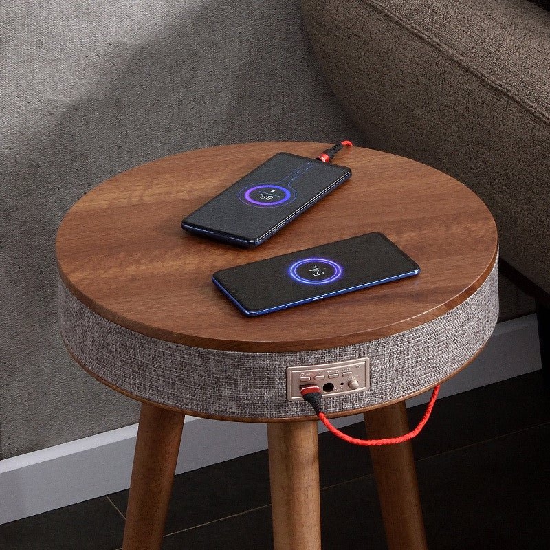 Bluetooth Speaker Coffee Table & Wireless Charging End Table - Mayon Finds