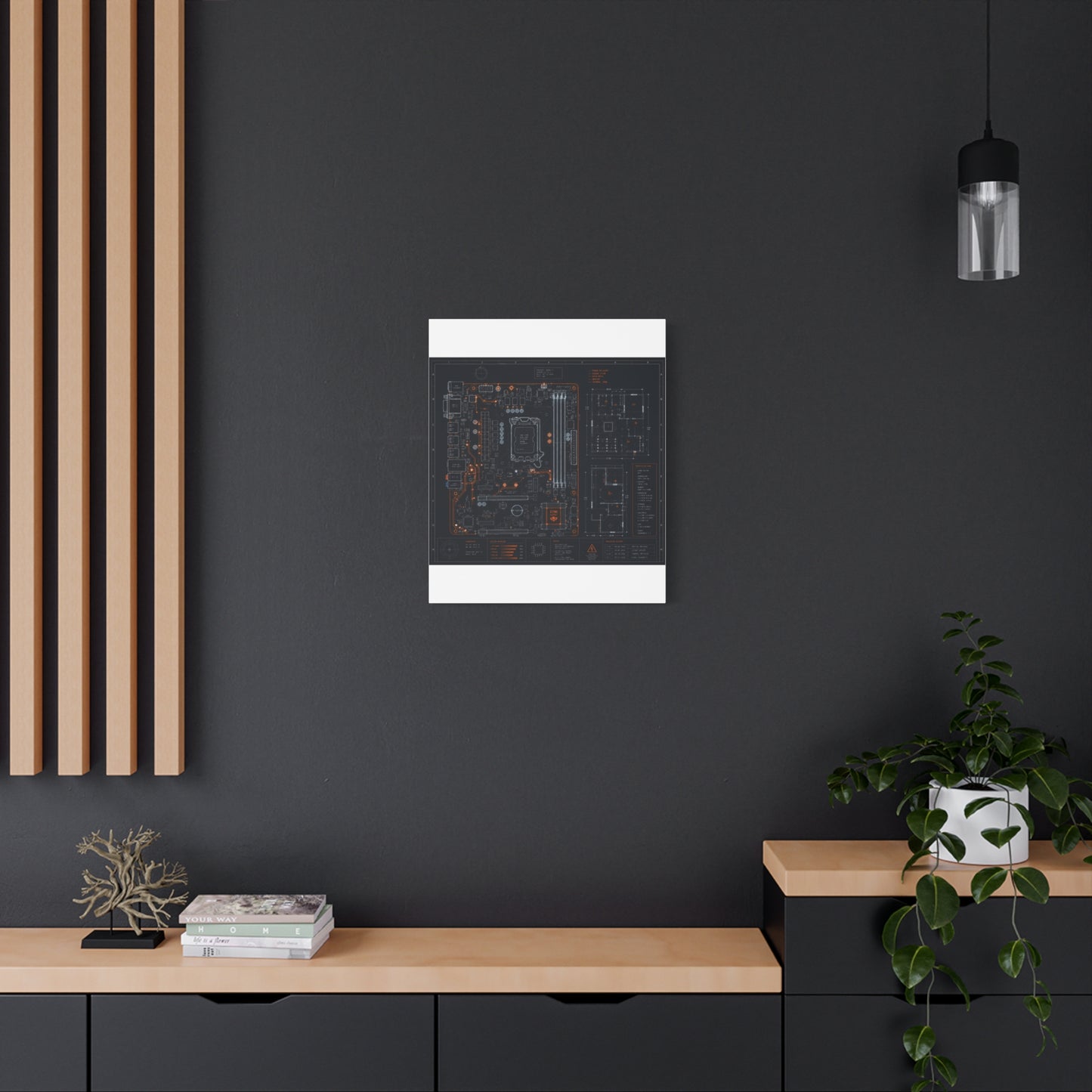 Custom Printed Circuit Board Matte Canvas Wall Art – 60 Sizes, Vertical, Horizontal & Square
