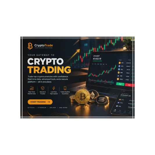 Custom Printed Crypto Trading Photo Block - Mayon Finds